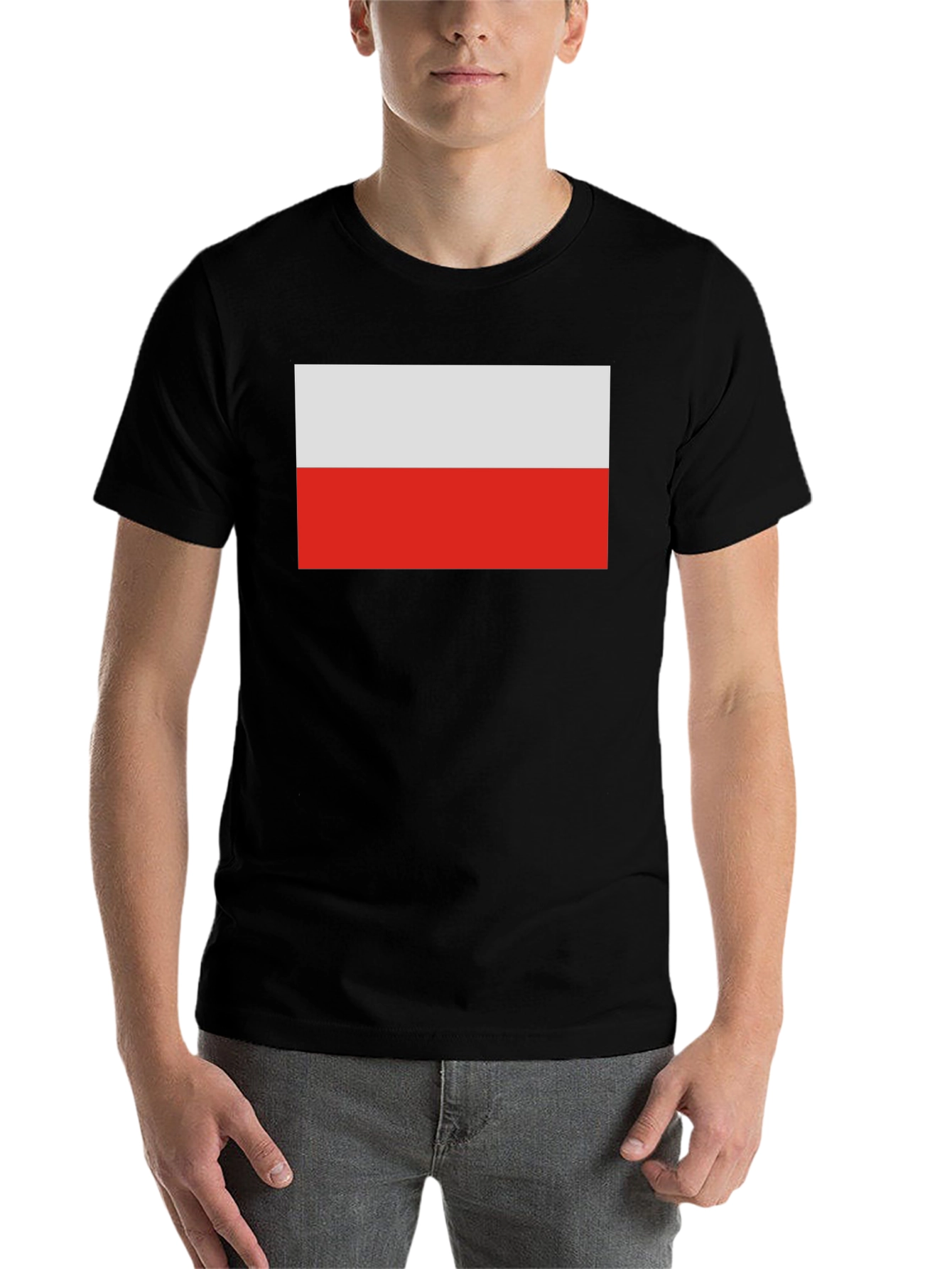 Poland Flag T-Shirt - Black Casual Tee