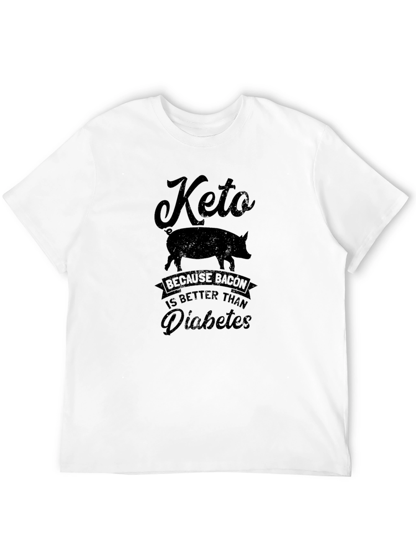 Keto Bacon Better Than Diabetes Pig Graphic Tee