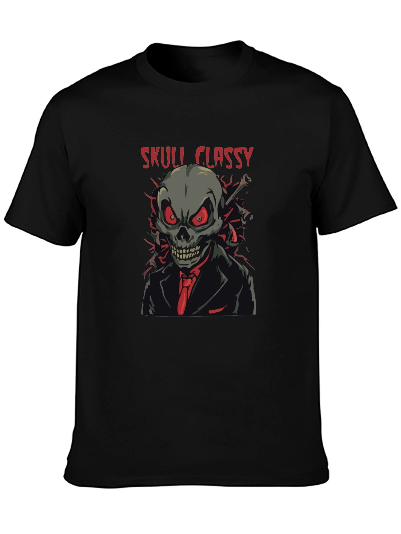 Skull Classy Graphic Black T-Shirt