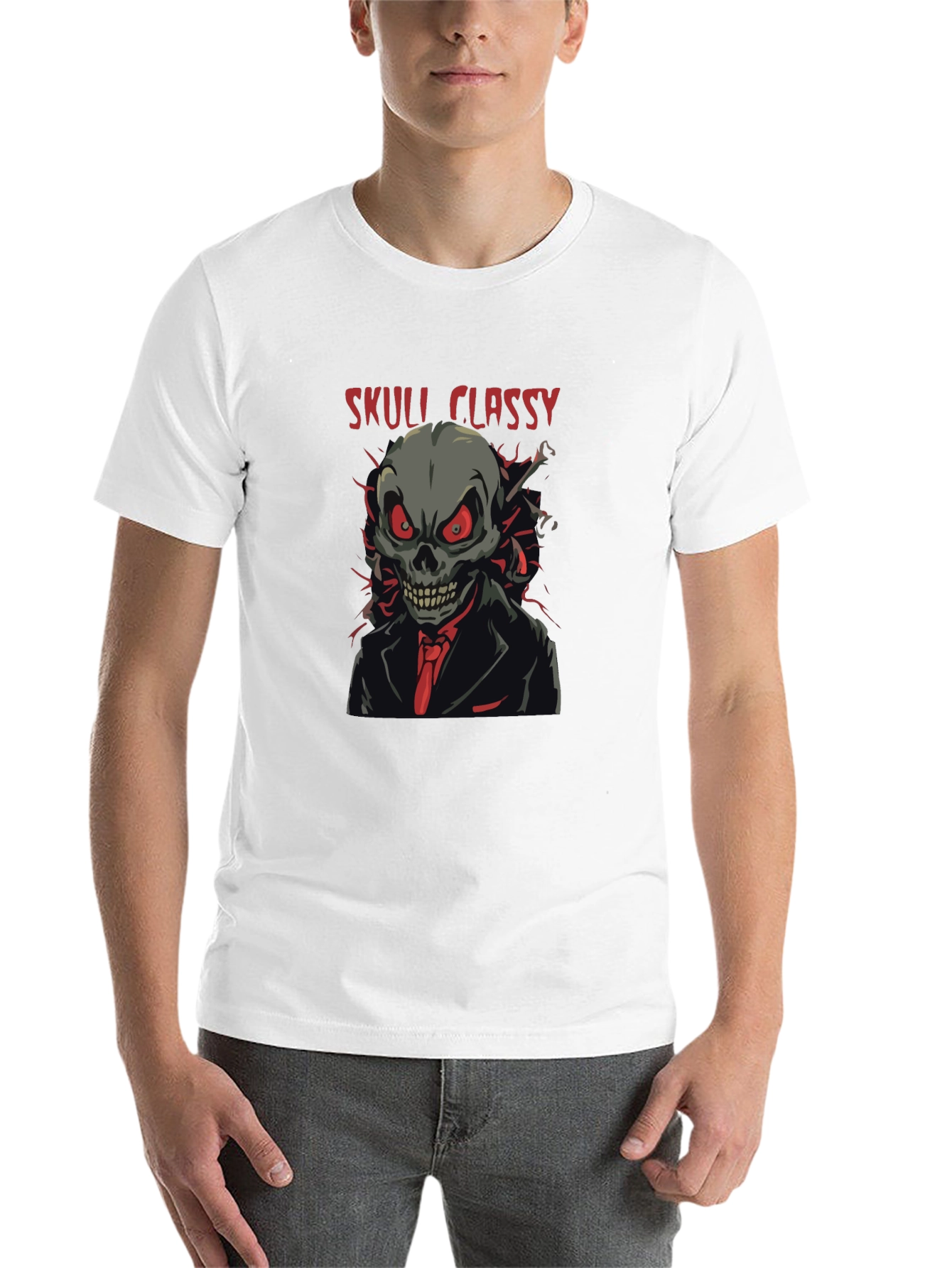 Skull Classy Graphic Black T-Shirt