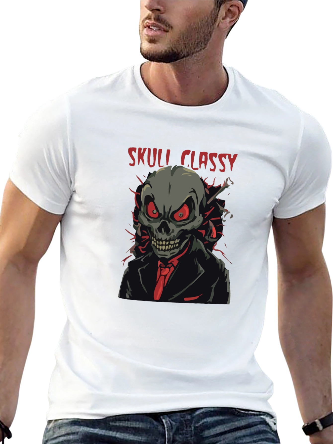 Skull Classy Graphic Black T-Shirt
