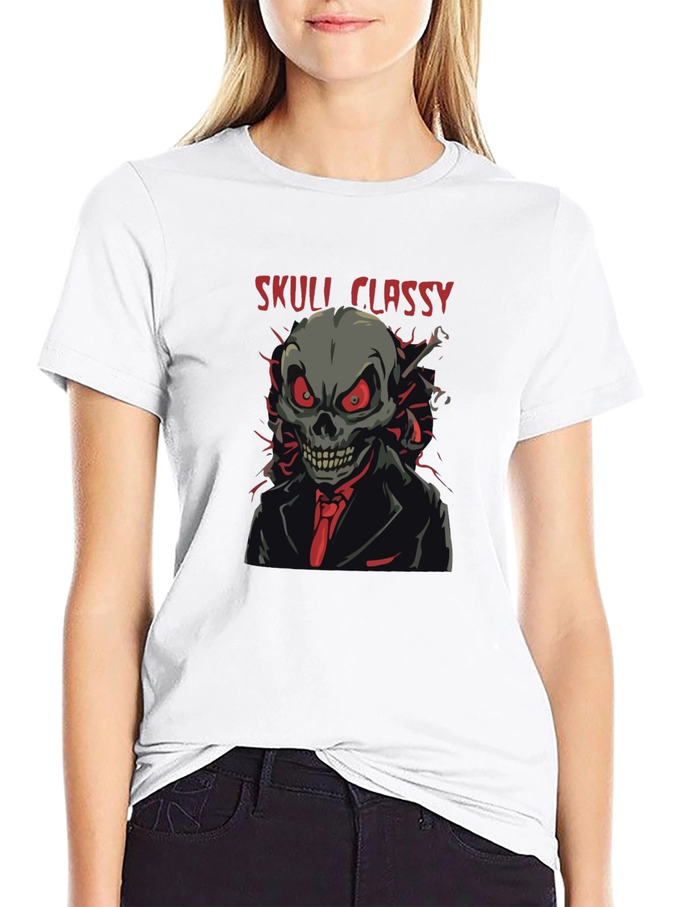 Skull Classy Graphic Black T-Shirt