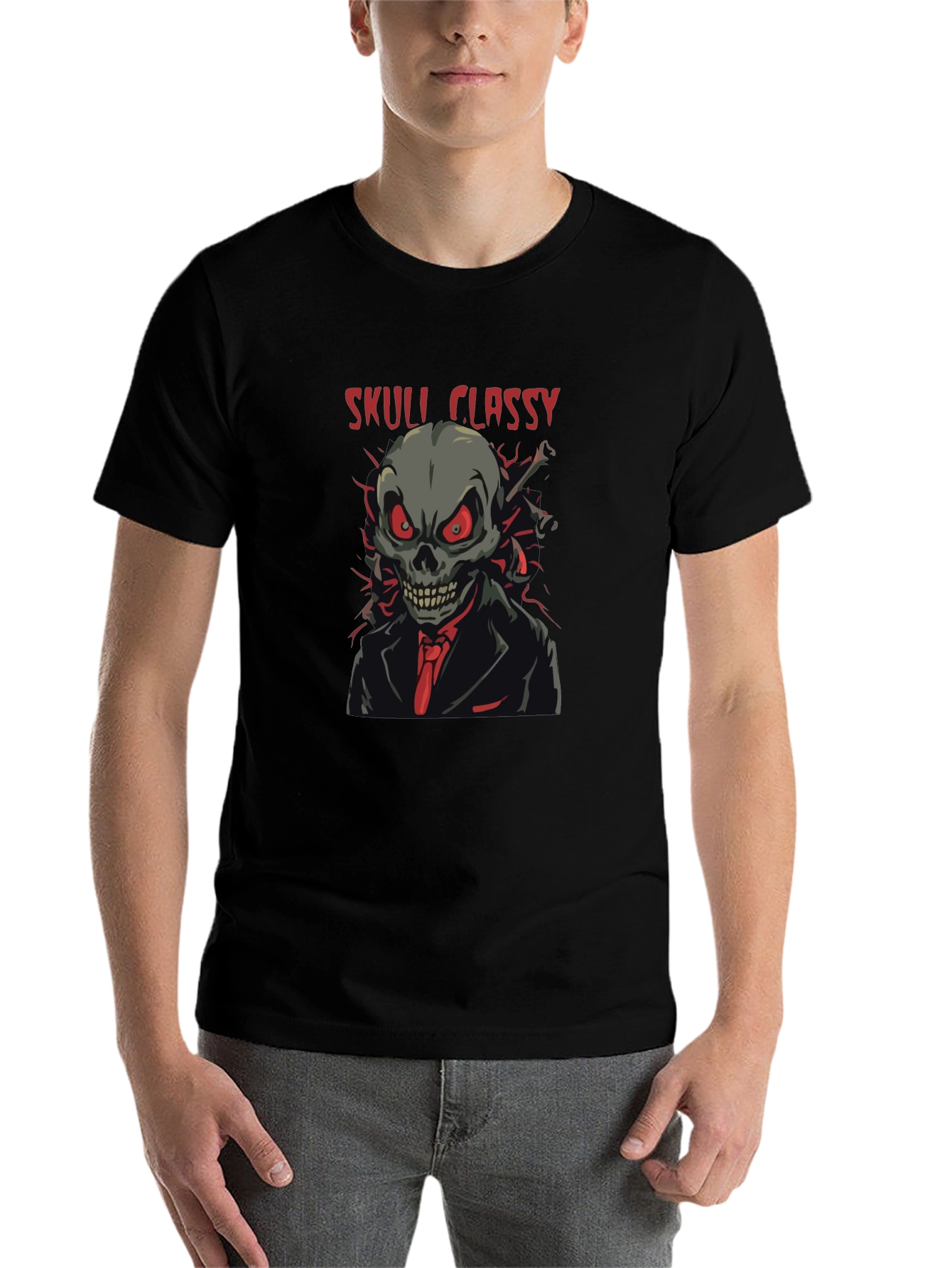Skull Classy Graphic Black T-Shirt