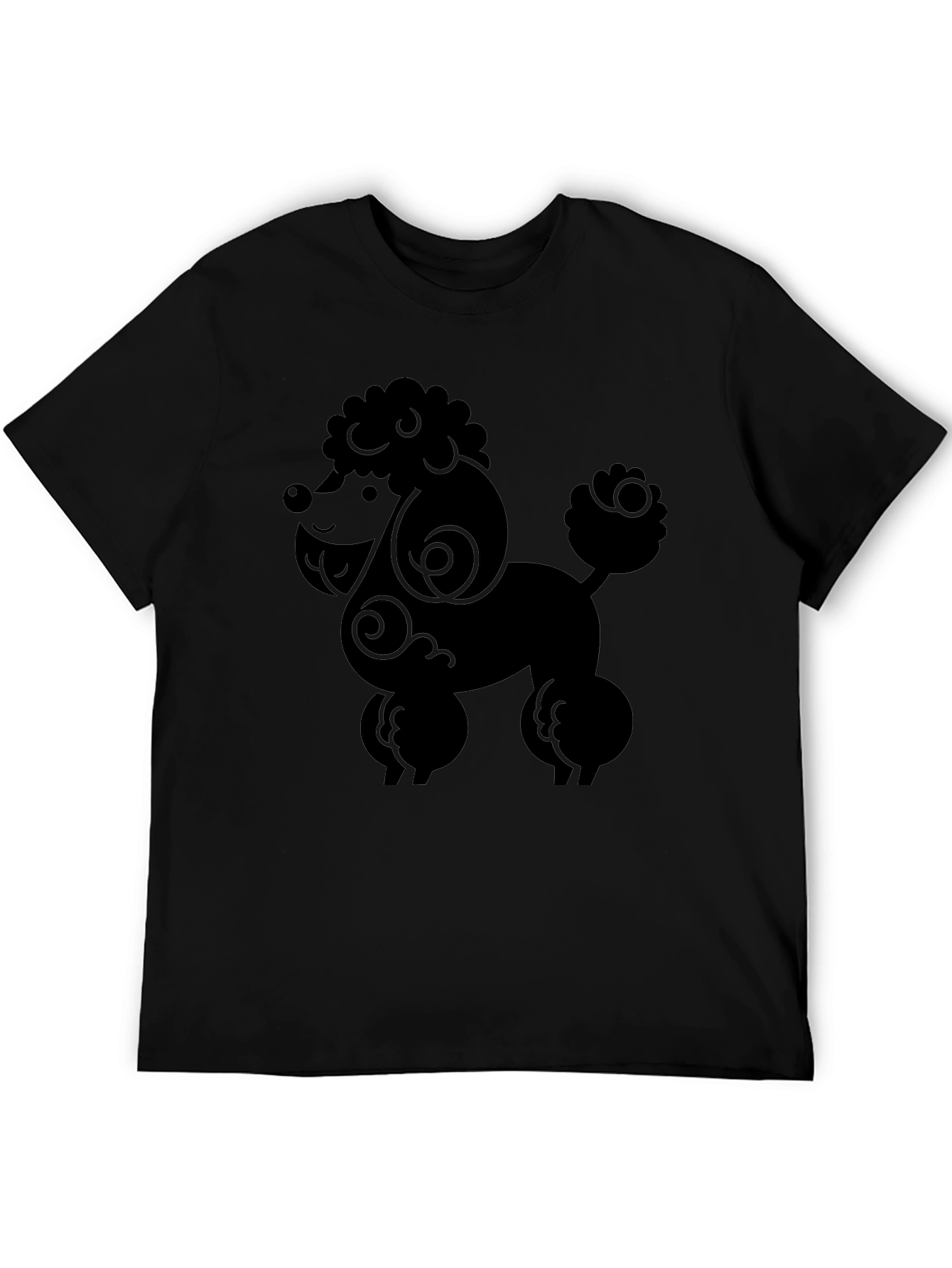 Poodle Graphic Tee - Stylish Black Dog Lover Shirt