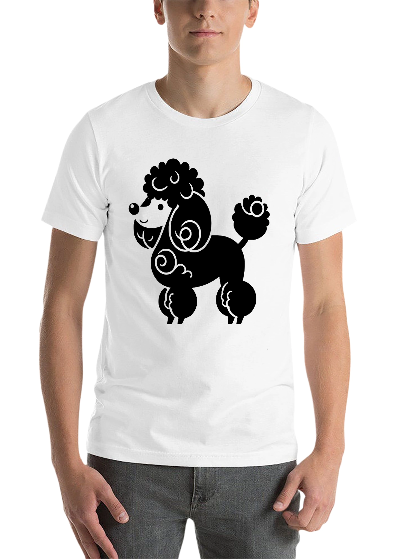 Poodle Graphic Tee - Stylish Black Dog Lover Shirt