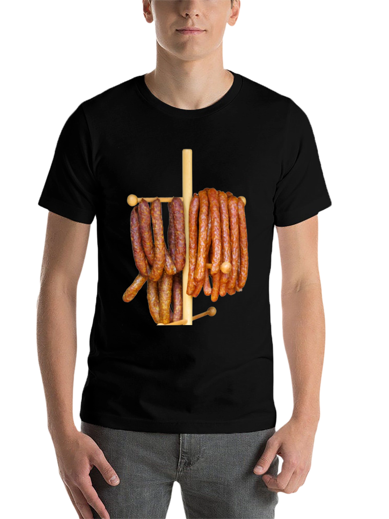 Funny Sausage Meat Lover Graphic T-Shirt