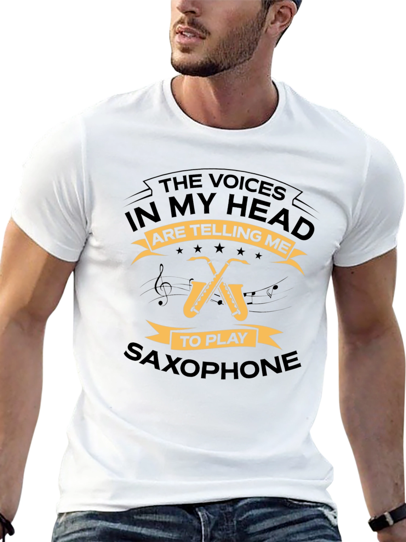 Saxophone T-Shirt - The Voices In My Head