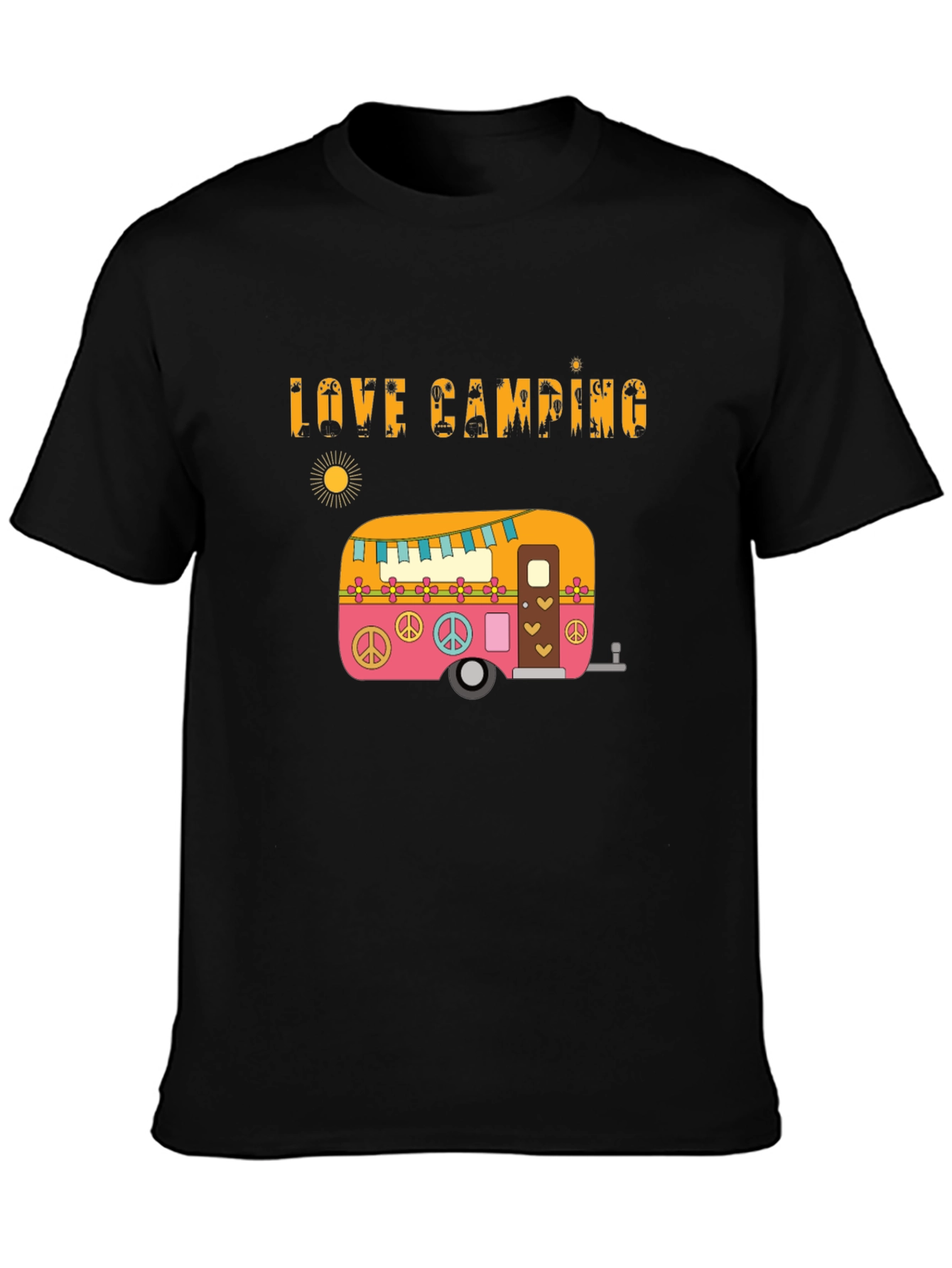 Love Camping Retro Camper Graphic T-Shirt