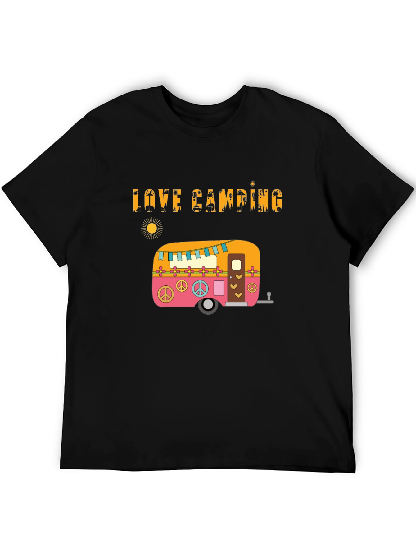 Love Camping Retro Camper Graphic T-Shirt