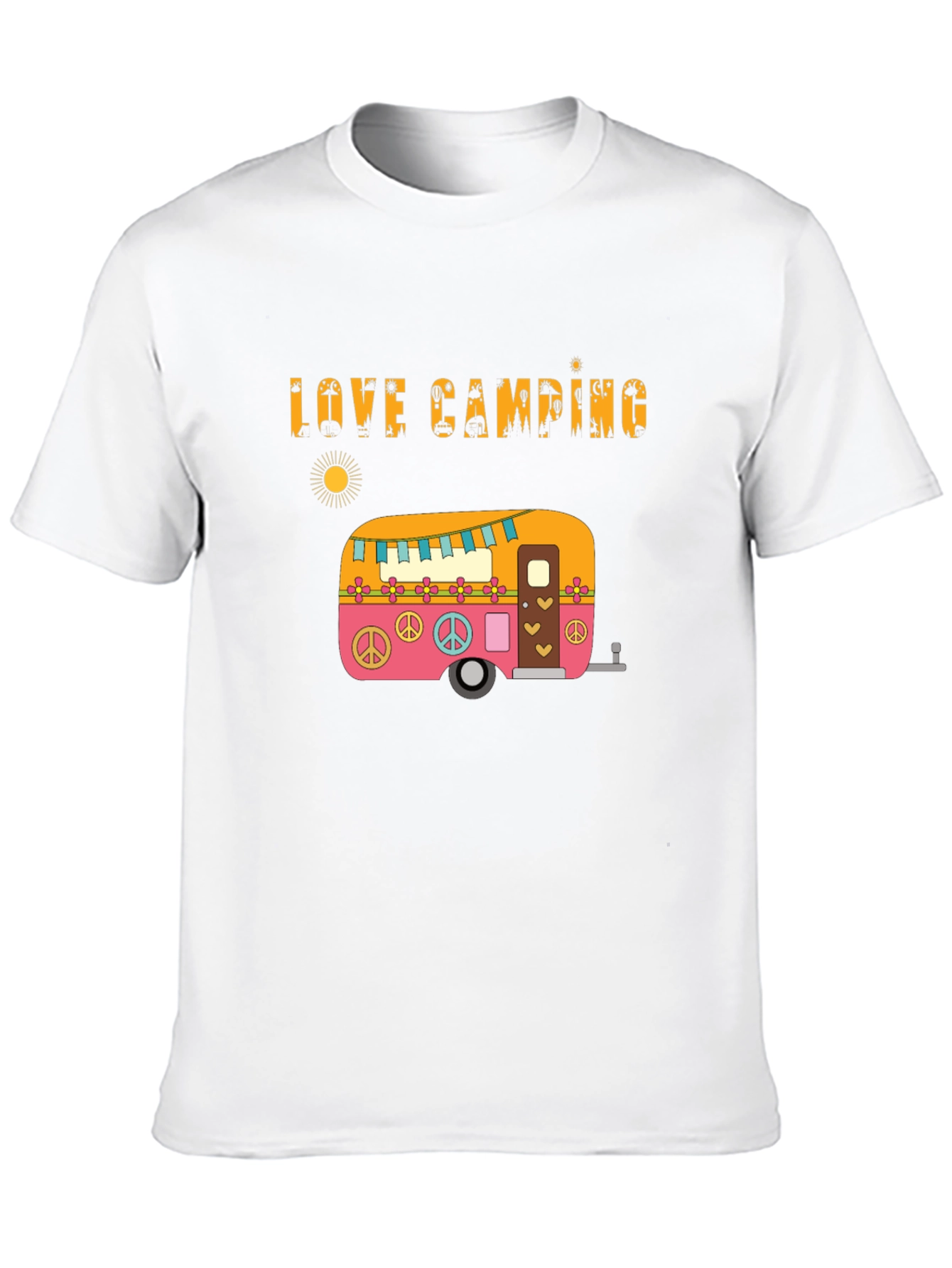 Love Camping Retro Camper Graphic T-Shirt