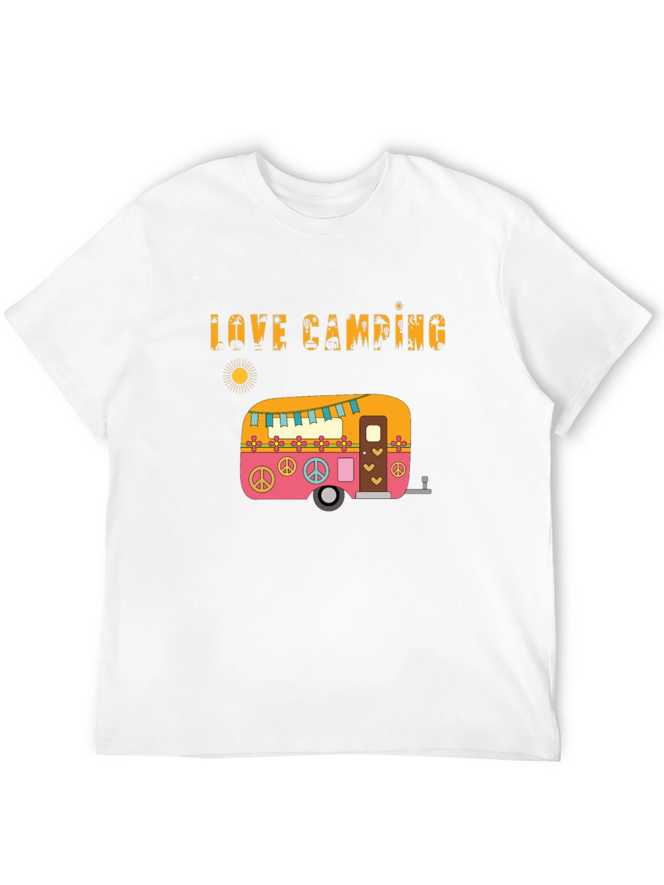 Love Camping Retro Camper Graphic T-Shirt