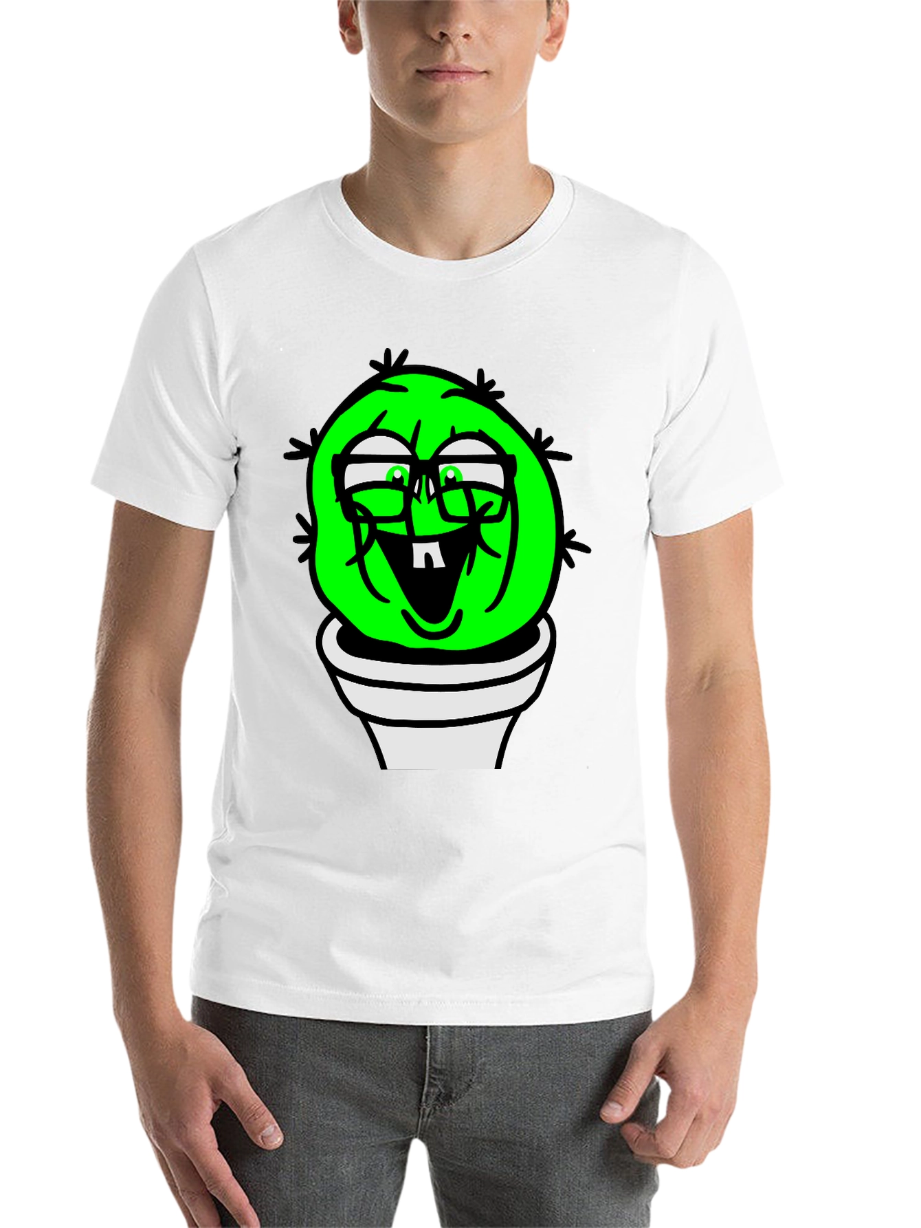 Funny Cactus Plant T-Shirt - Black Graphic Tee