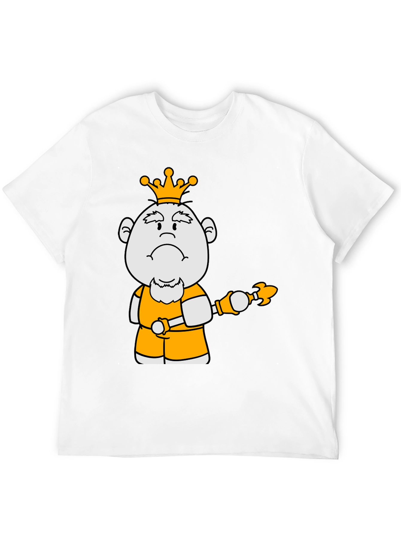 King Cartoon Graphic Tee - Black Cotton Blend