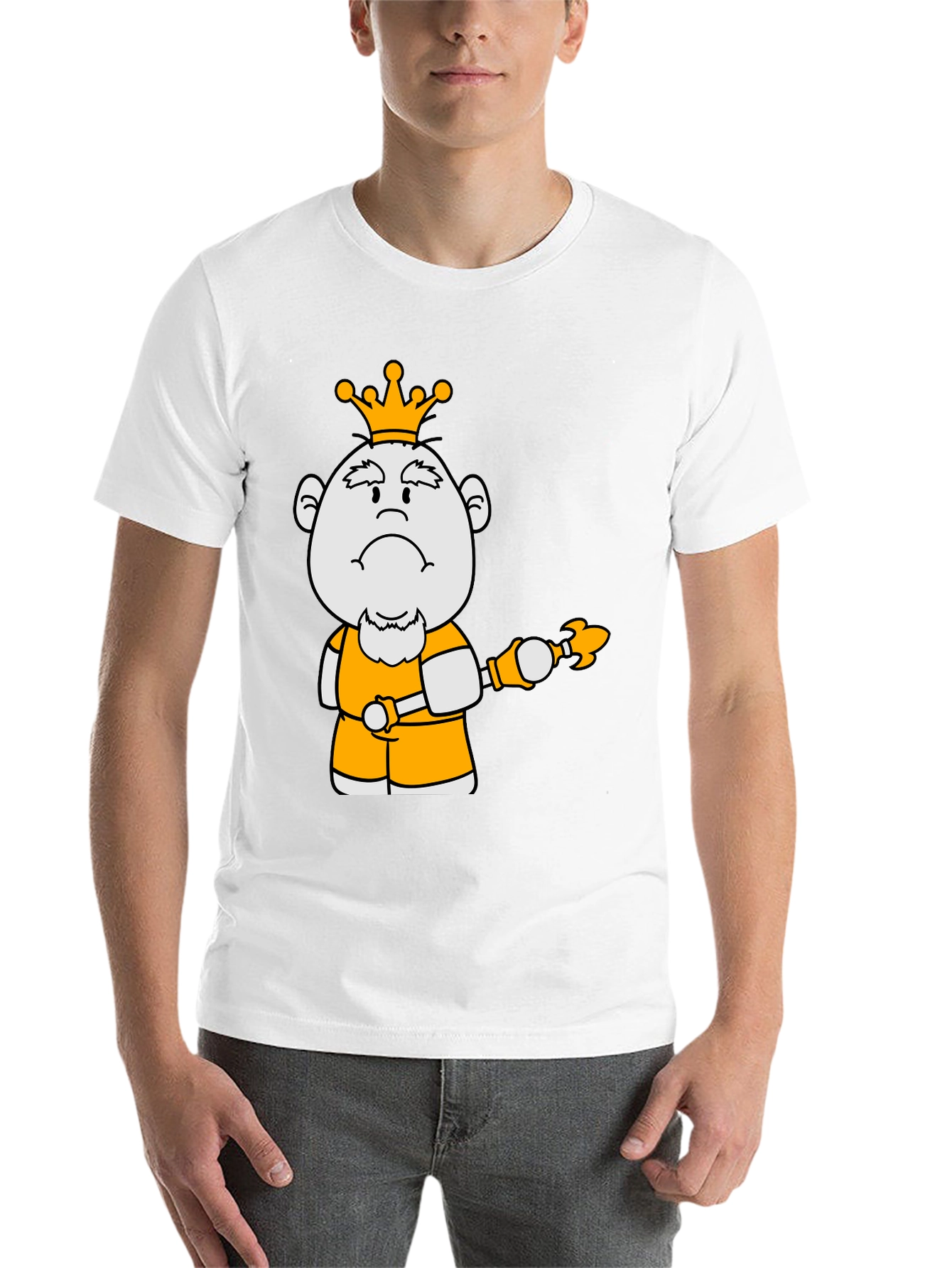 King Cartoon Graphic Tee - Black Cotton Blend