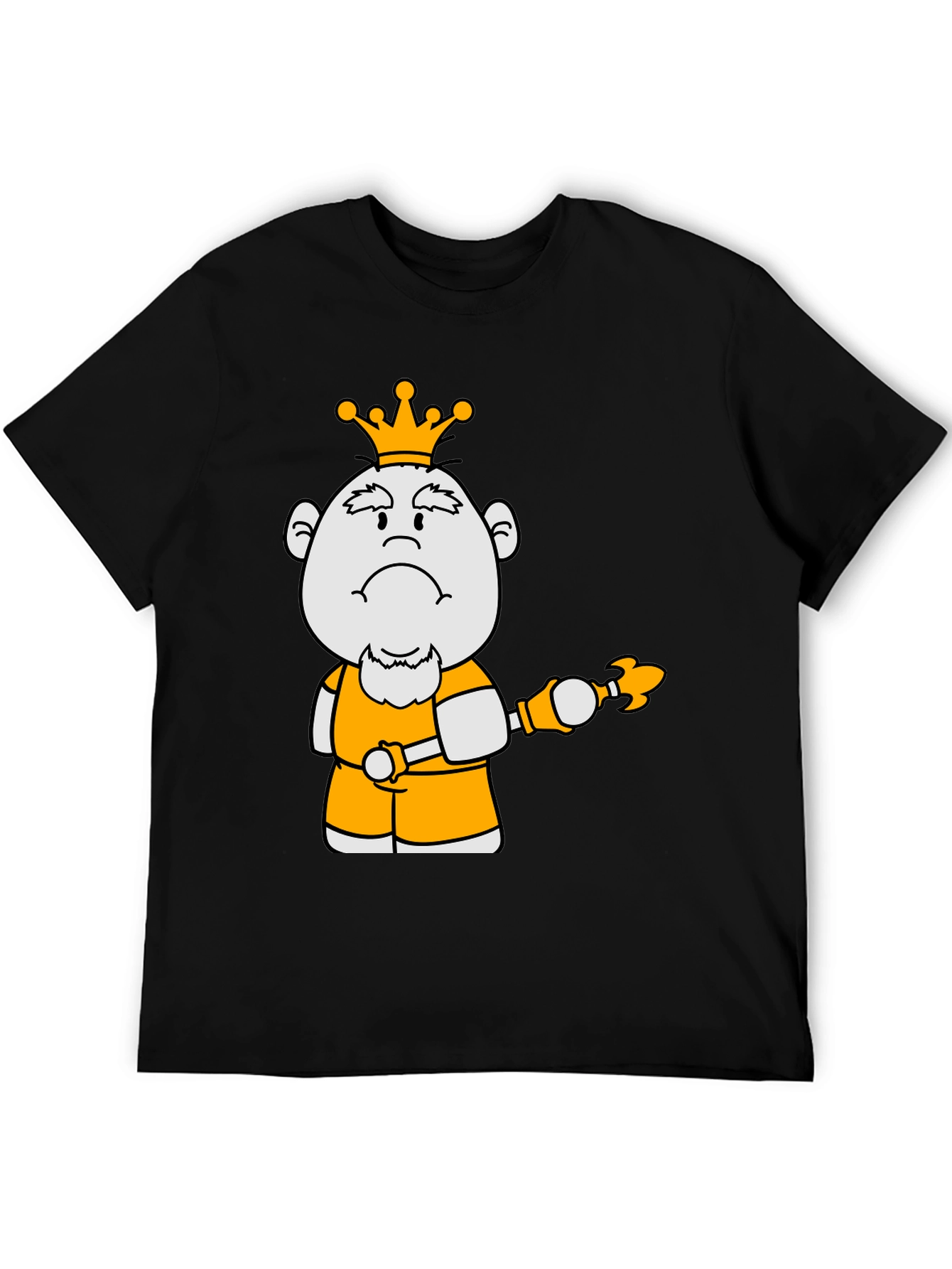 King Cartoon Graphic Tee - Black Cotton Blend