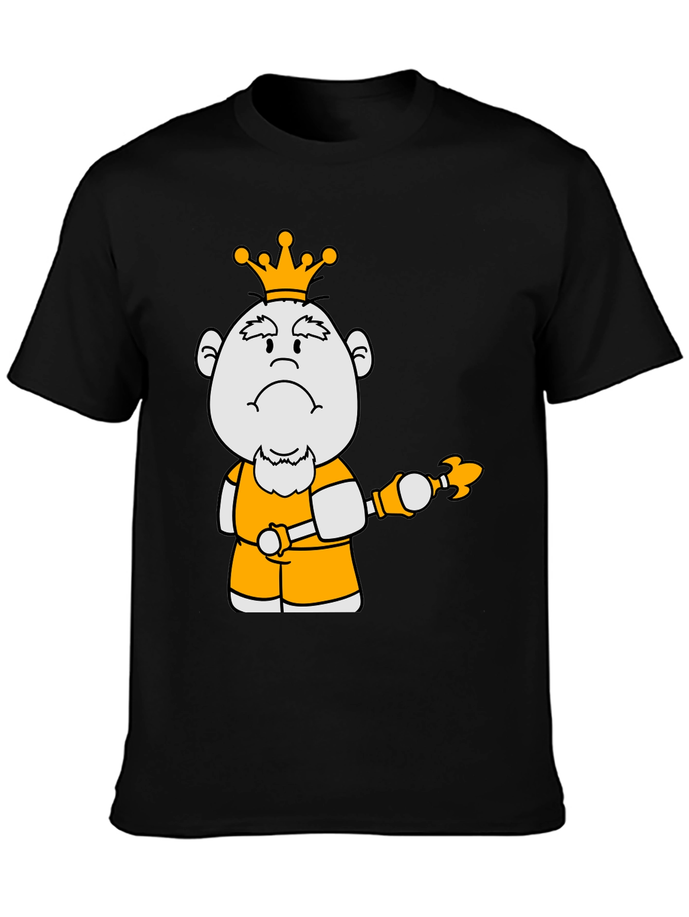 King Cartoon Graphic Tee - Black Cotton Blend