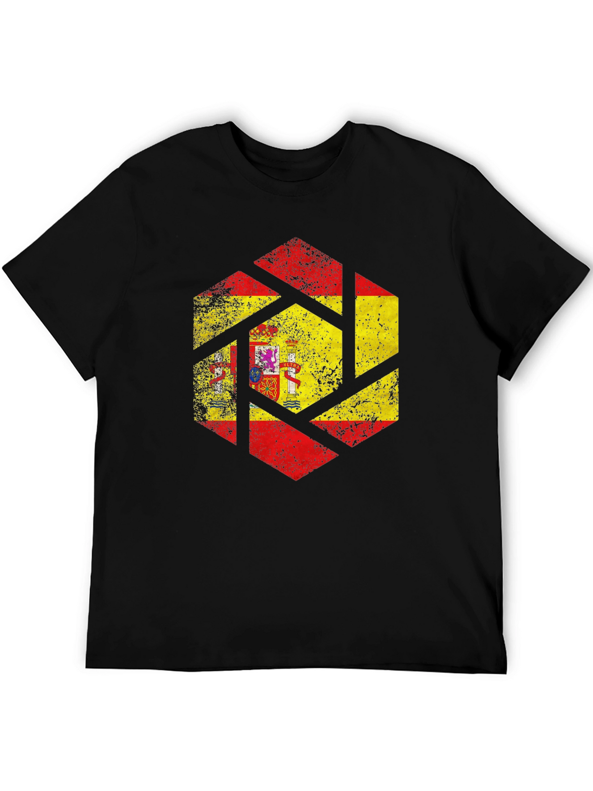 Spain Flag Distressed Graphic Tee
