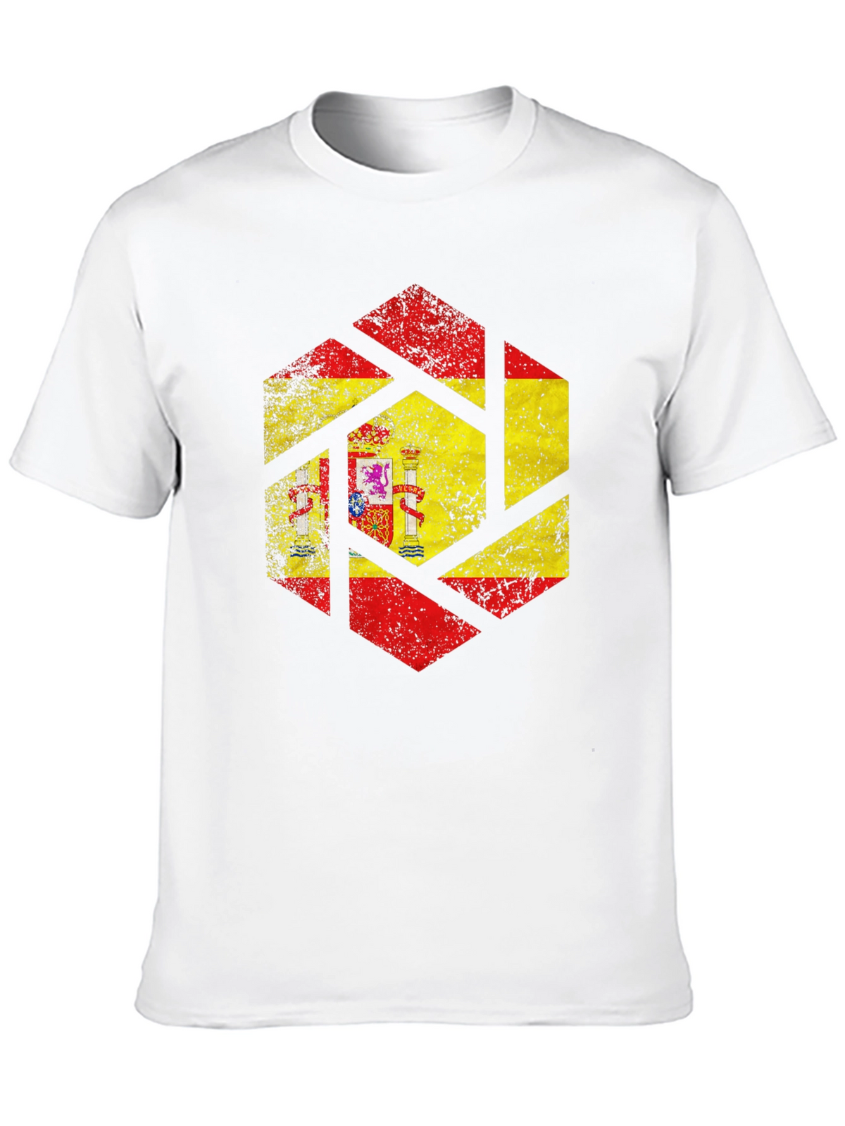 Spain Flag Distressed Graphic Tee