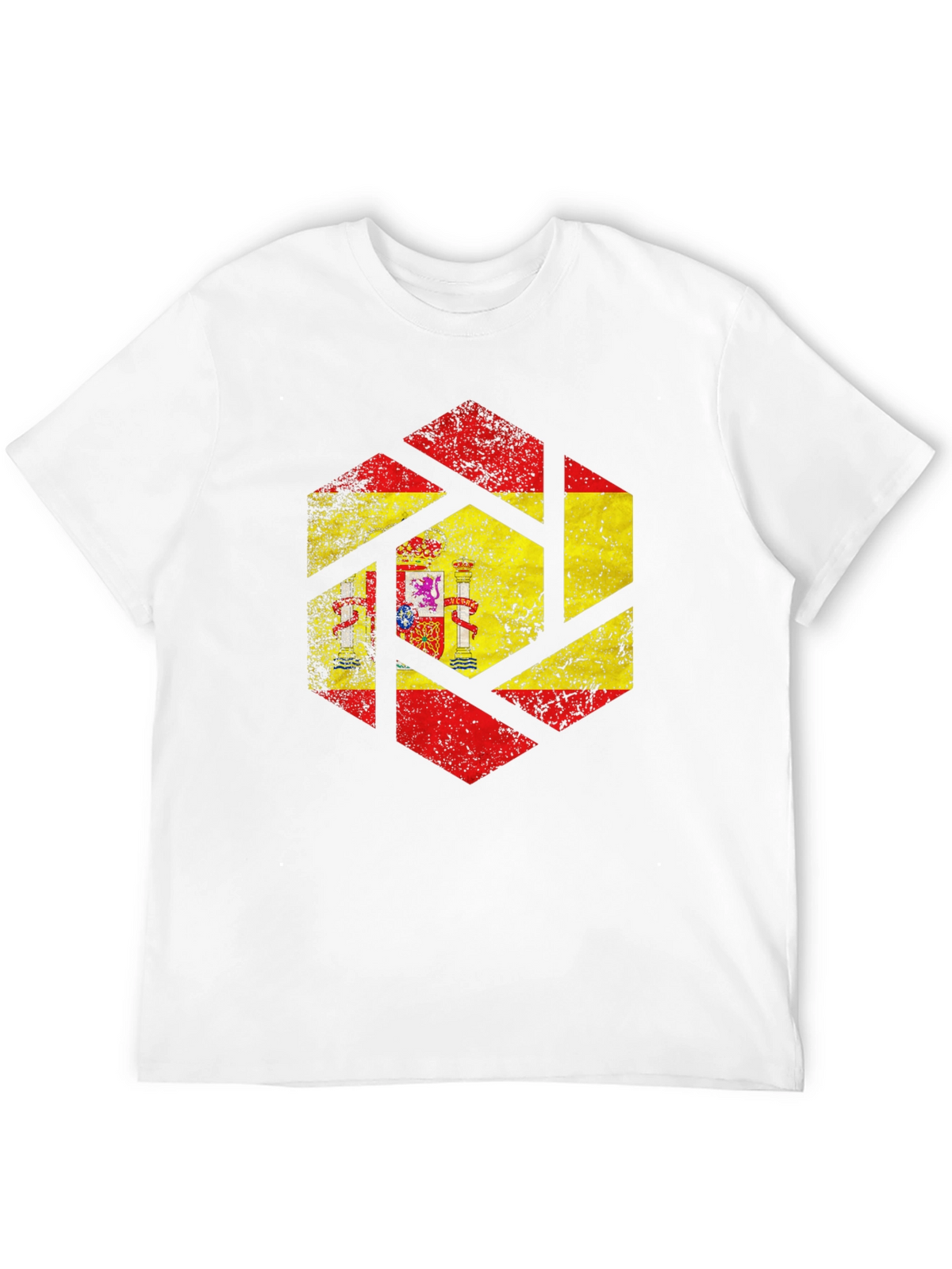 Spain Flag Distressed Graphic Tee