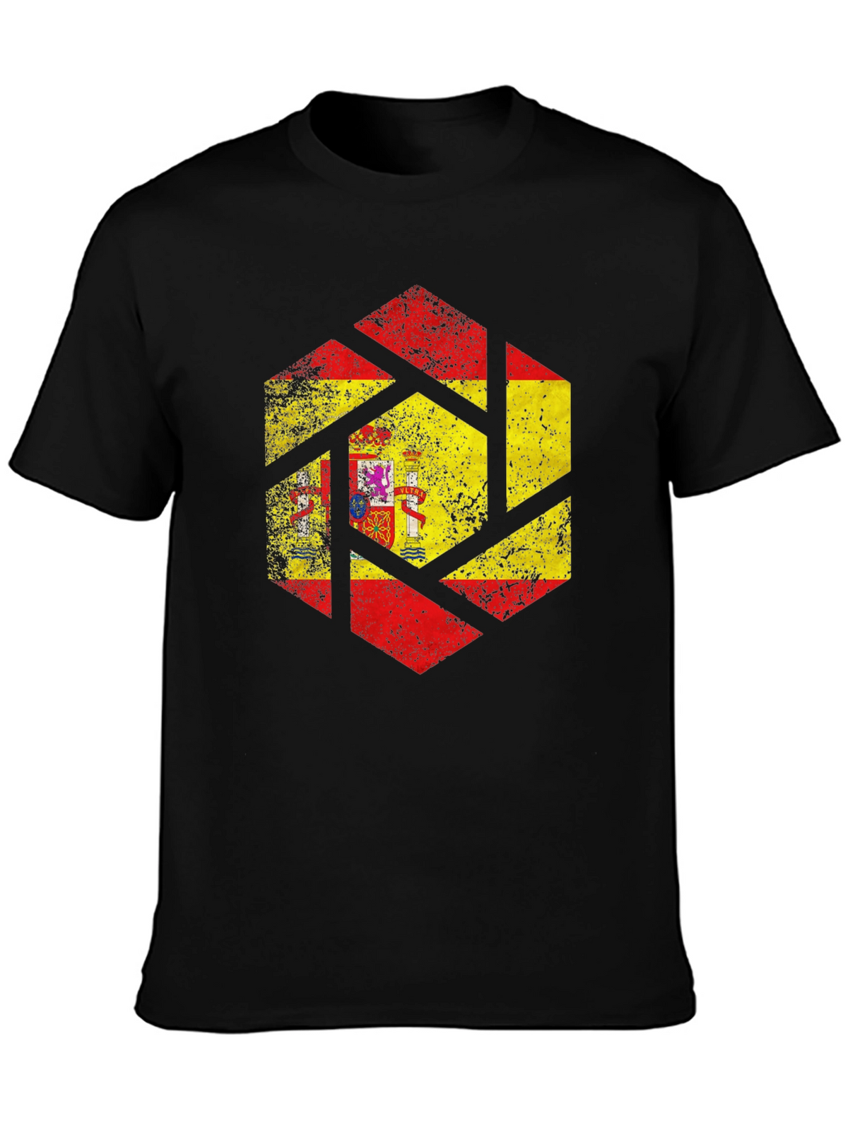 Spain Flag Distressed Graphic Tee