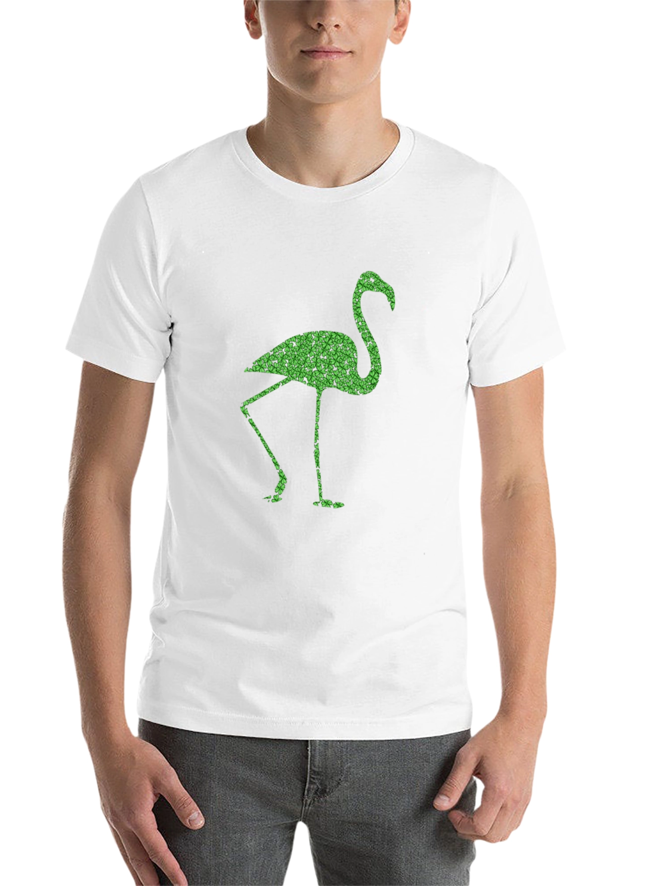 Shamrock Flamingo Black T-Shirt