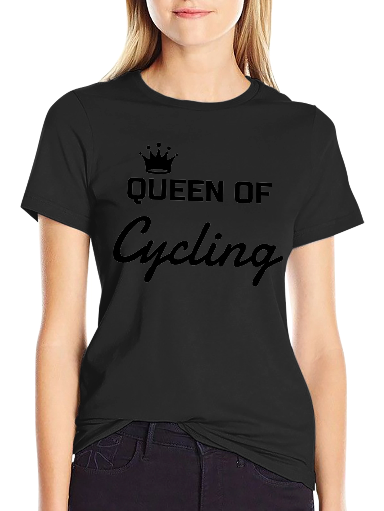 Queen of Cycling T-Shirt - Black