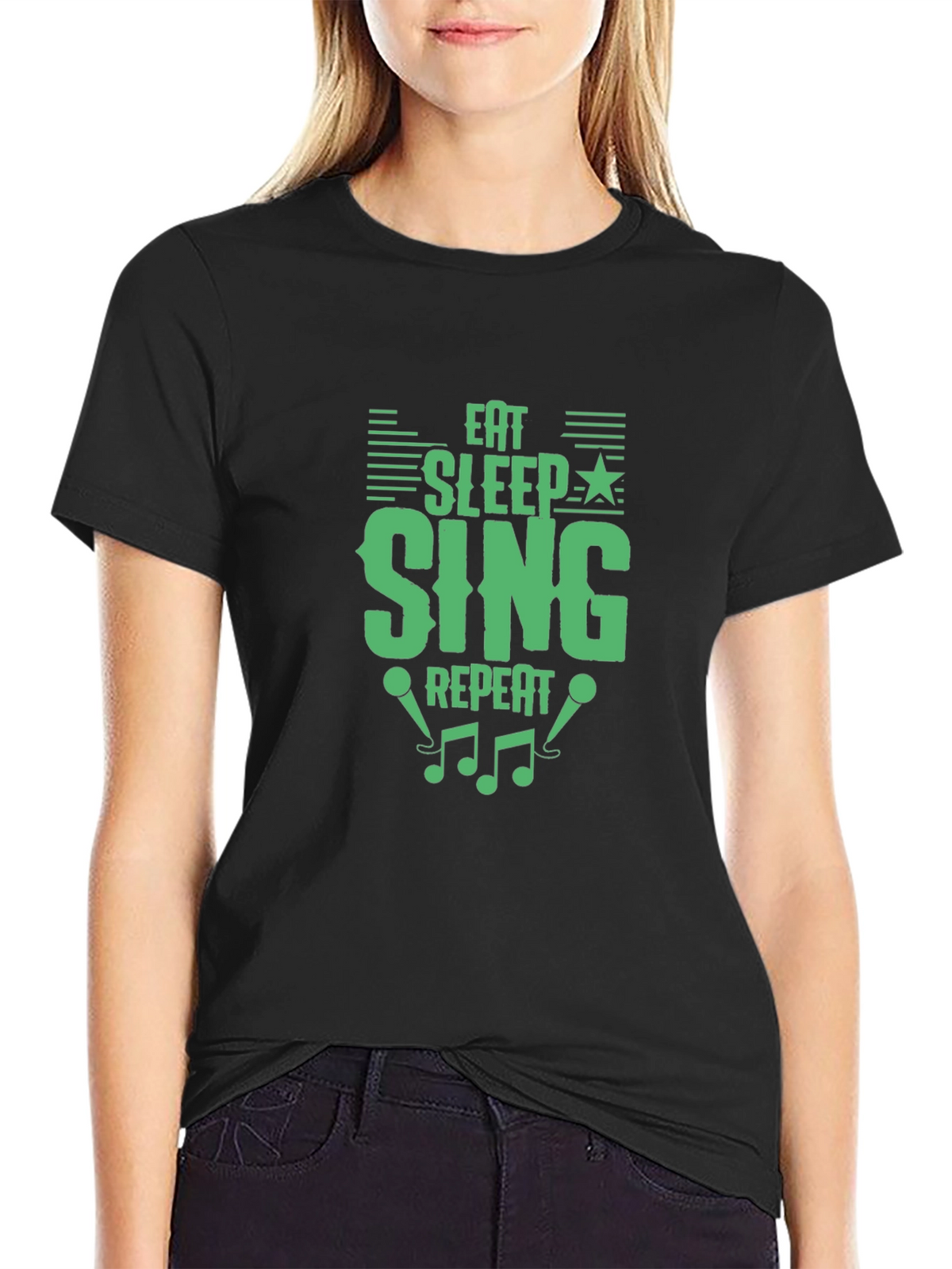 Eat Sleep Sing Repeat Graphic T-Shirt