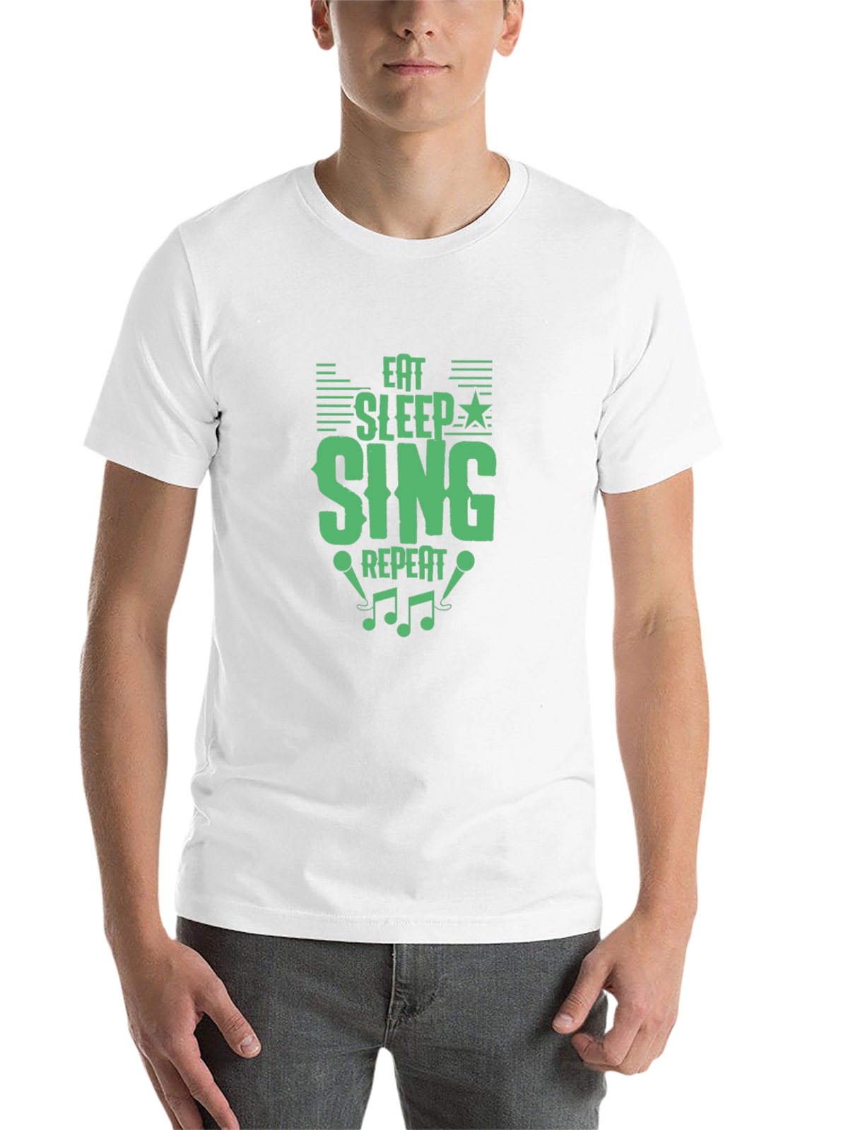 Eat Sleep Sing Repeat Graphic T-Shirt