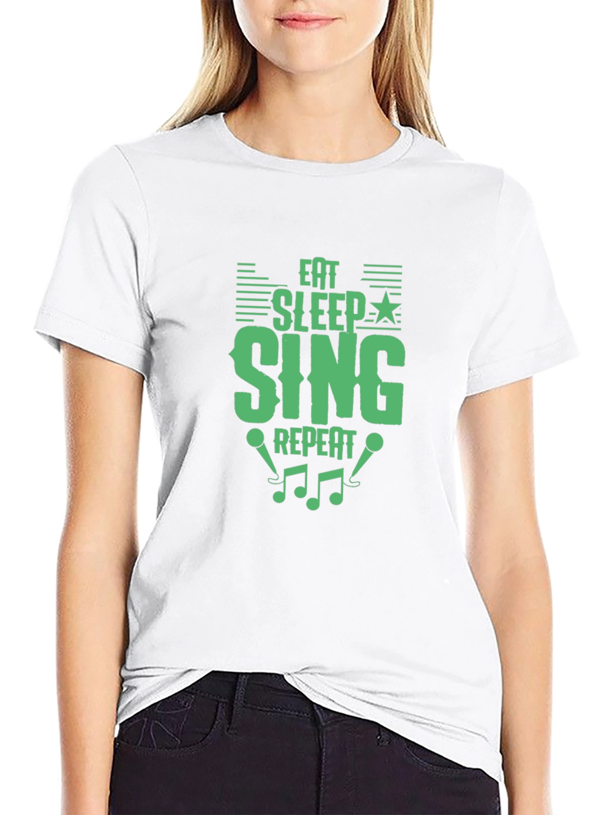 Eat Sleep Sing Repeat Graphic T-Shirt