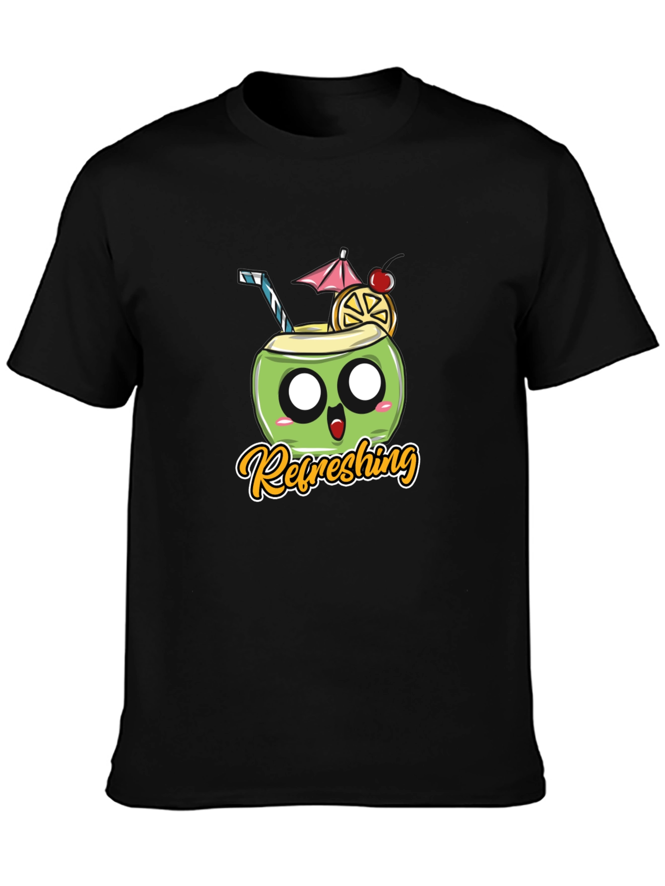 Refreshing Coconut Black T-Shirt