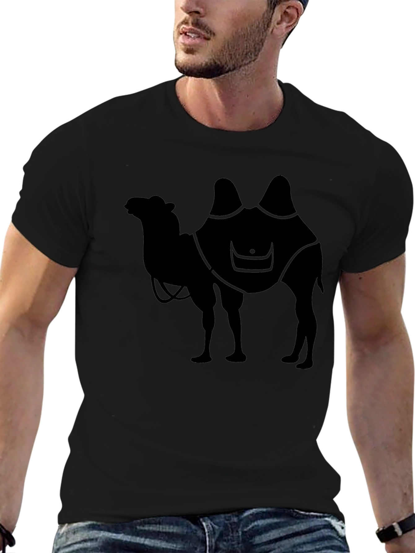 Camel Silhouette T-Shirt - Black