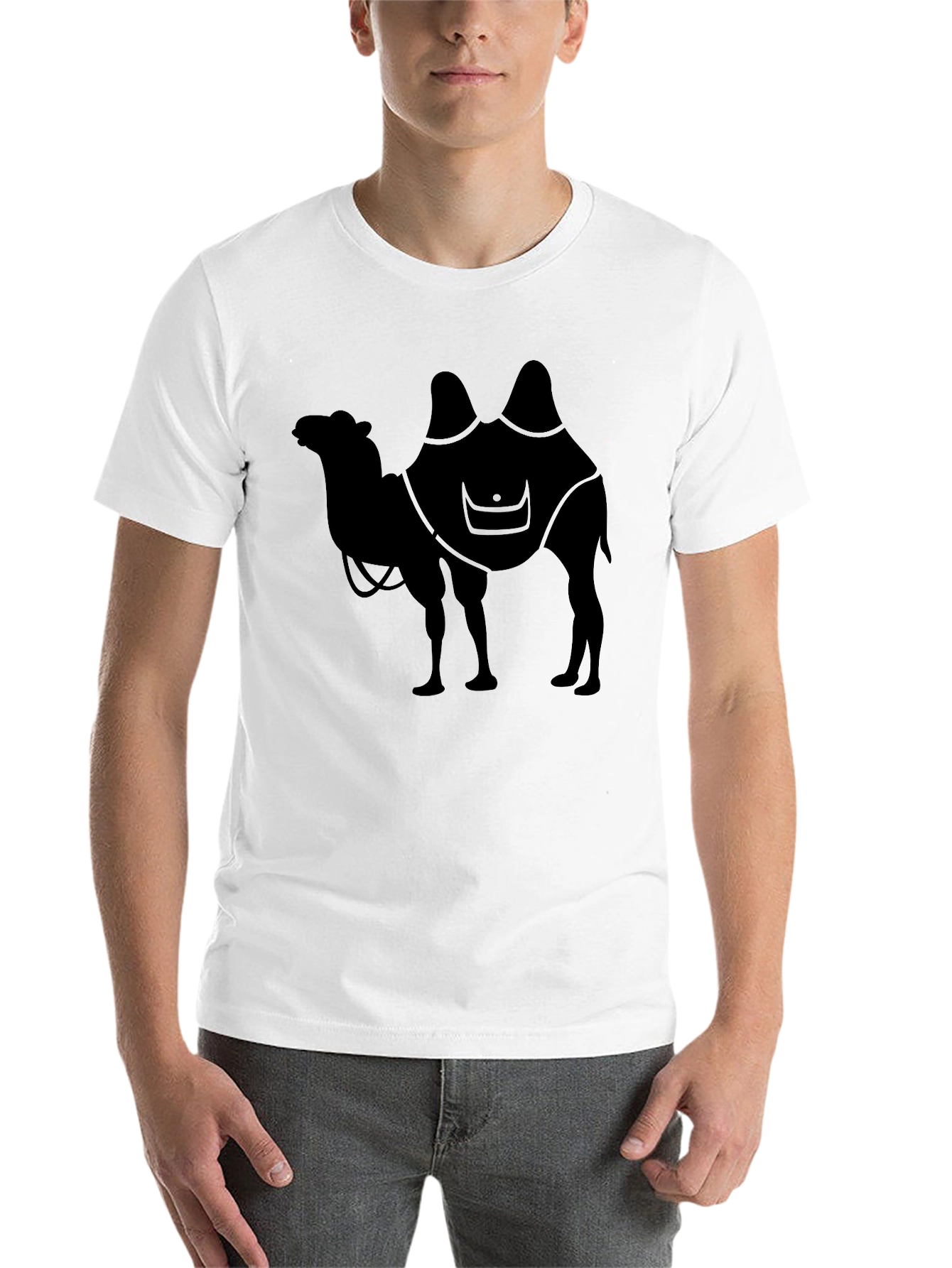 Camel Silhouette T-Shirt - Black