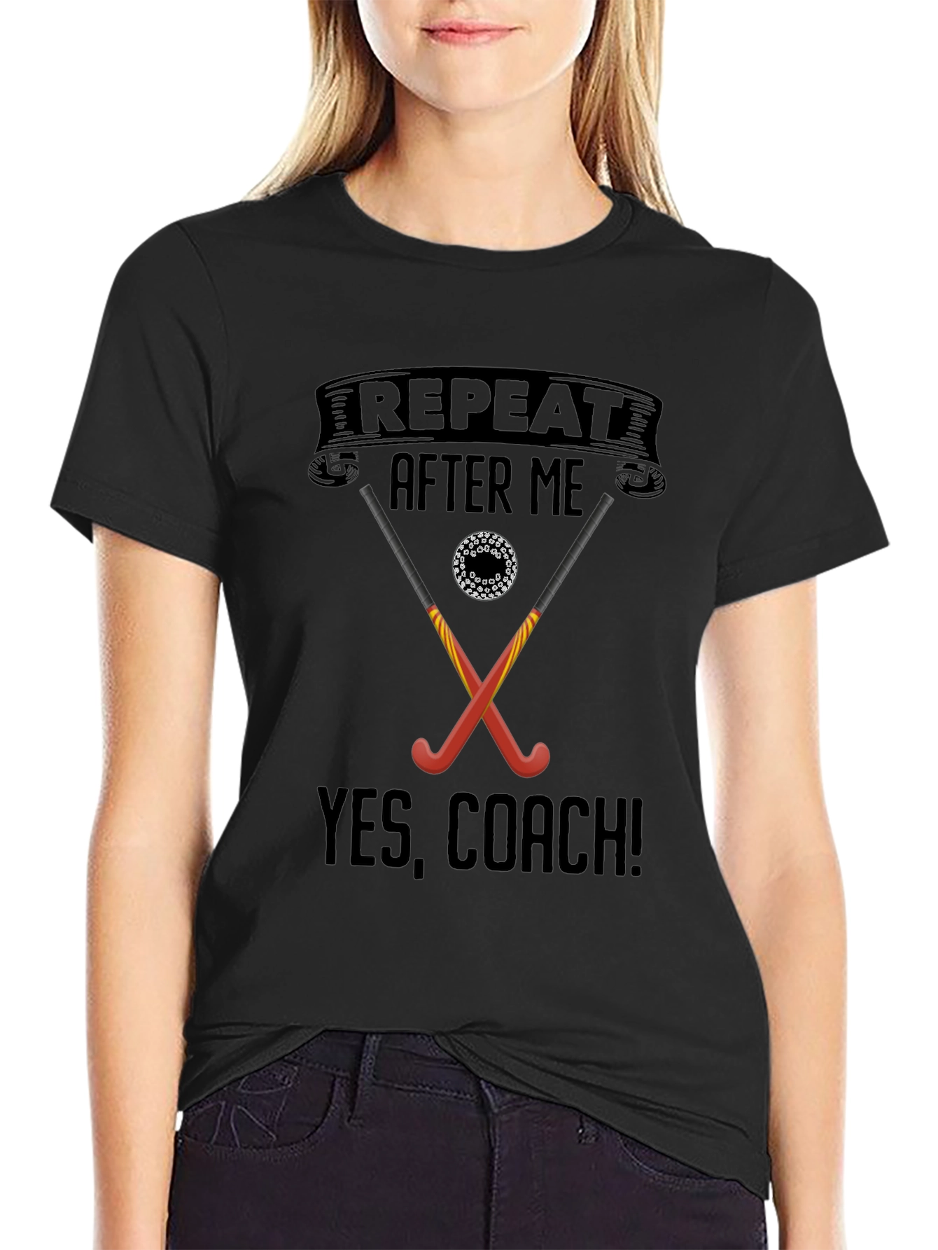 Yes Coach! Hockey Graphic Tee