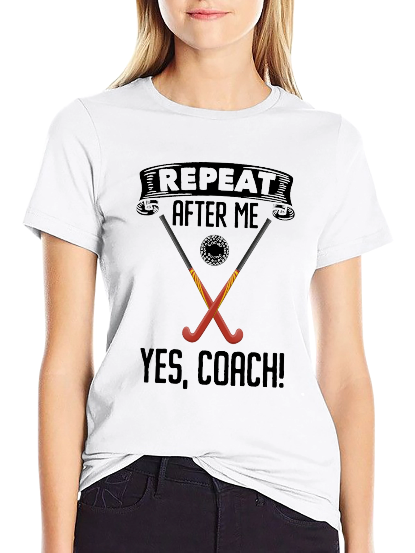 Yes Coach! Hockey Graphic Tee