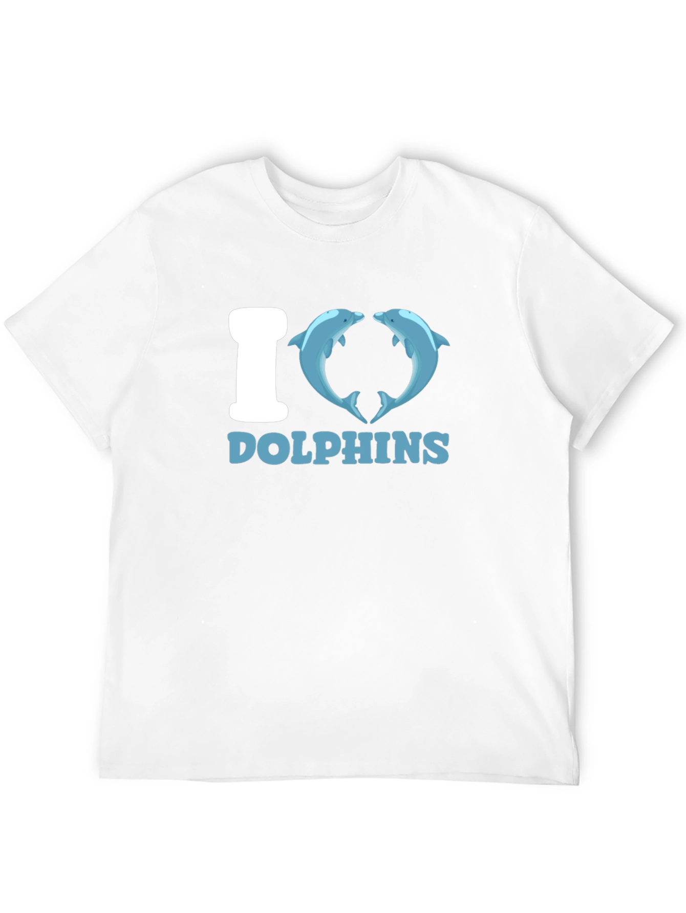 I Heart Dolphins Black Graphic Tee