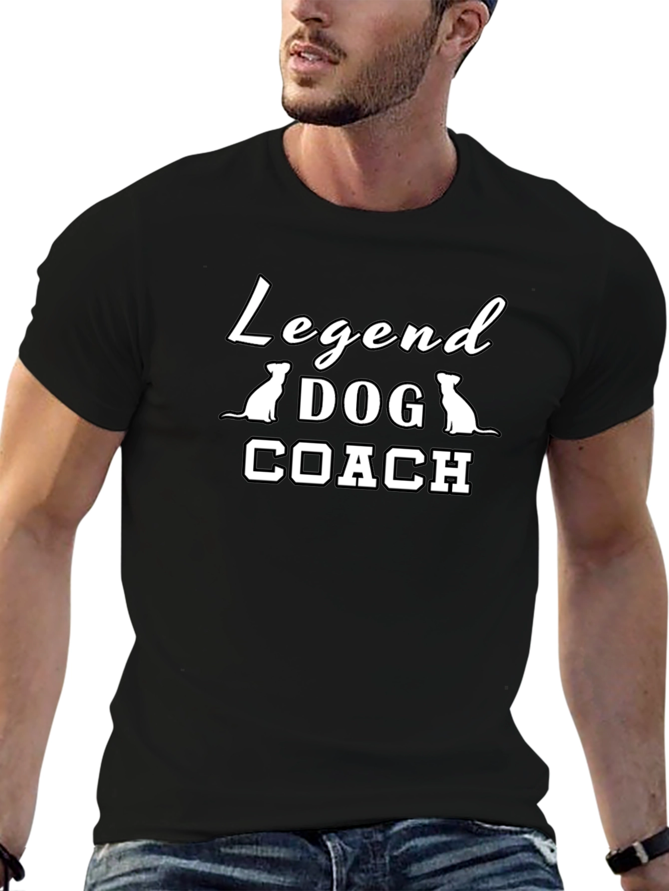 Legend Dog Coach T-Shirt - Black Cotton Tee