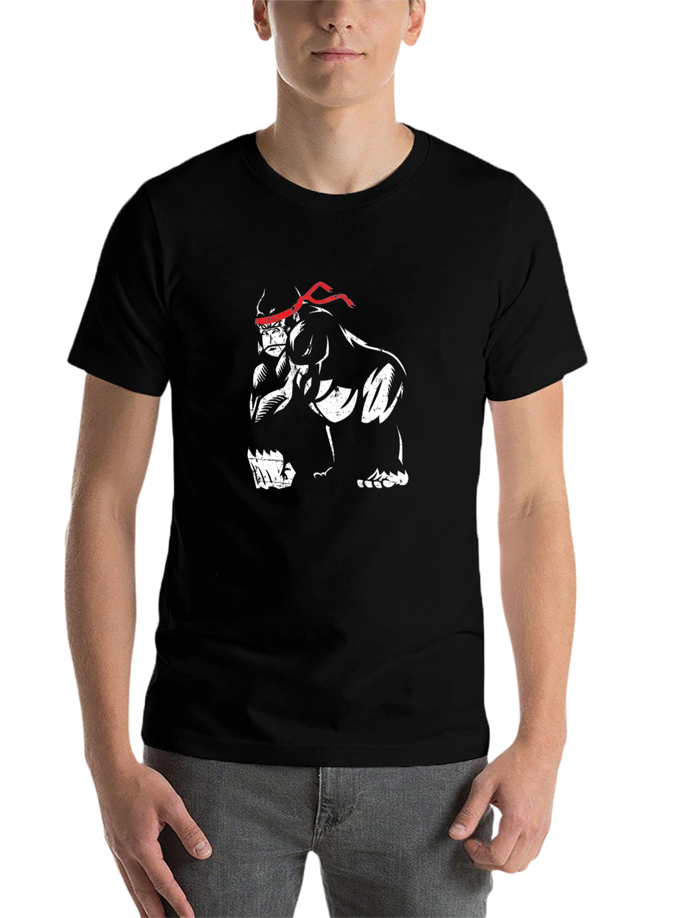 Gorilla Ninja T-Shirt - Black Graphic Tee