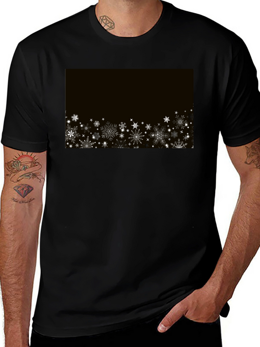Snowflake Graphic Black T-Shirt