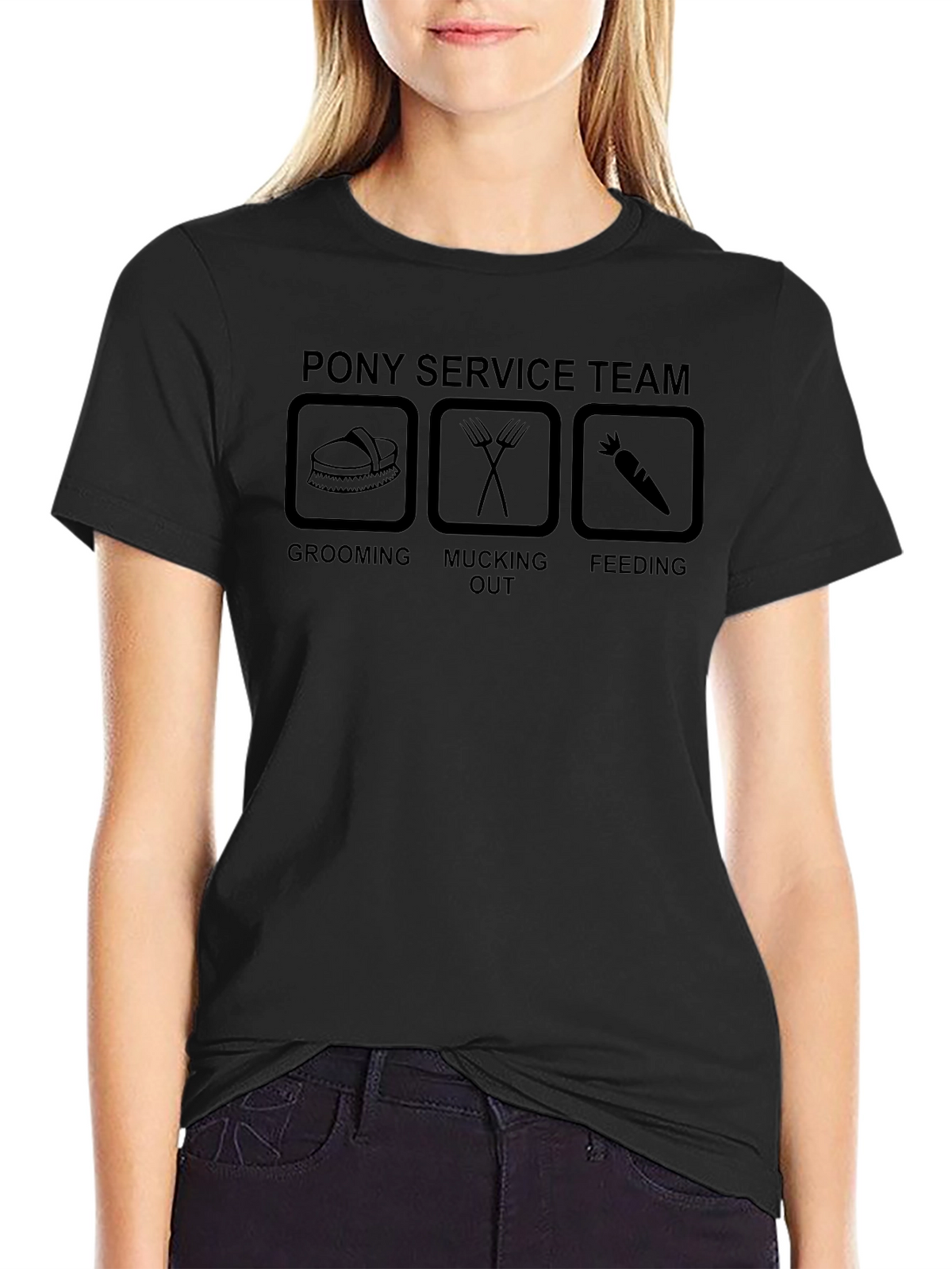 Pony Service Team Black T-Shirt