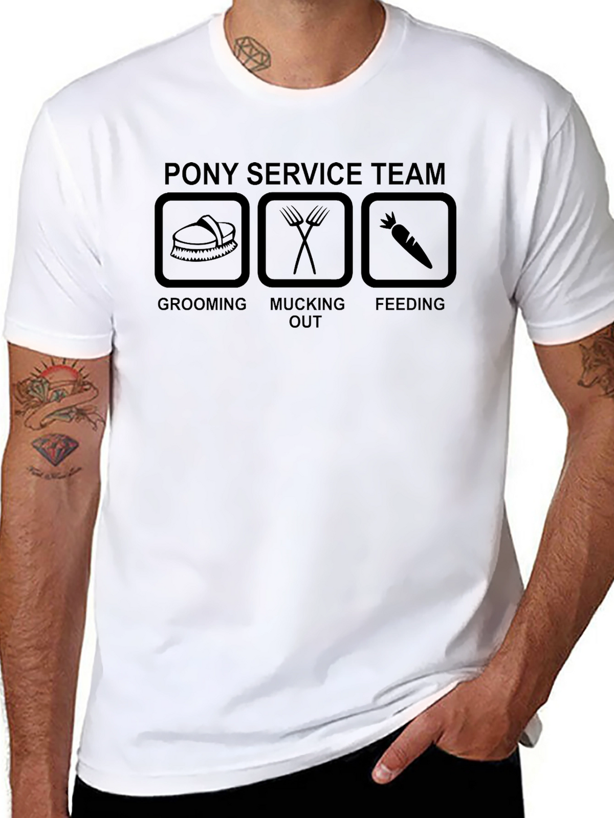 Pony Service Team Black T-Shirt
