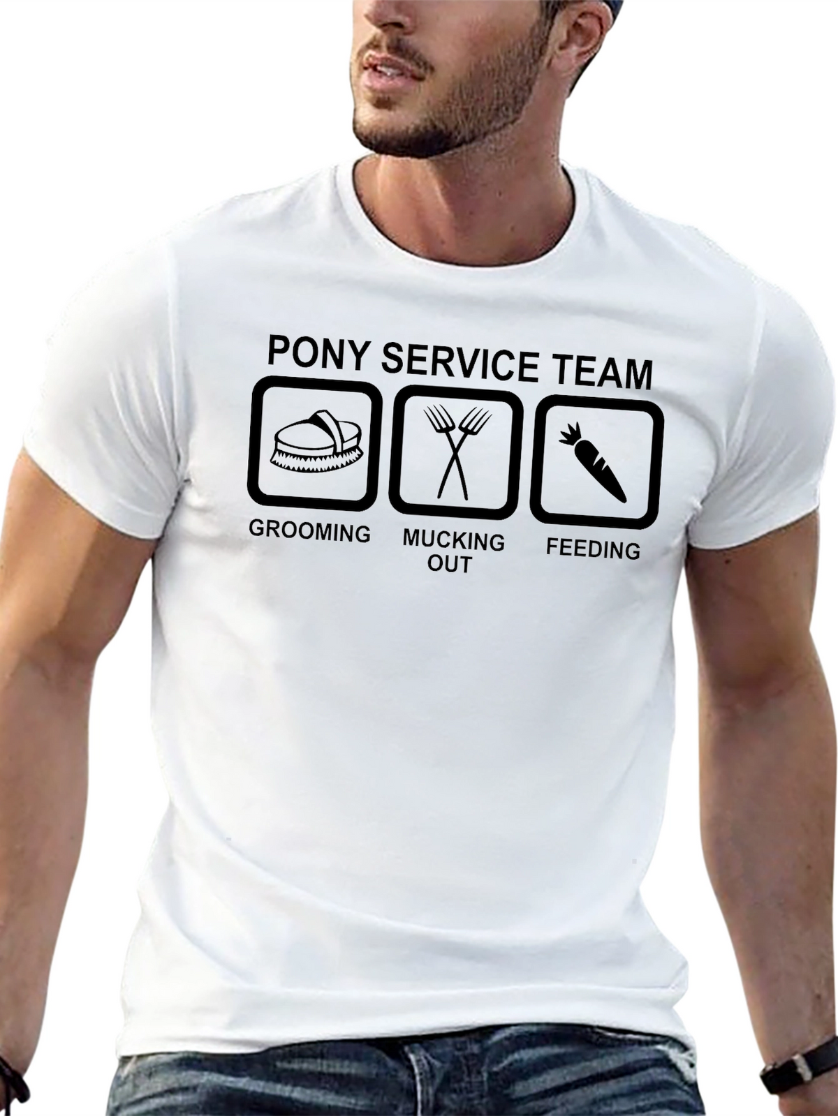 Pony Service Team Black T-Shirt