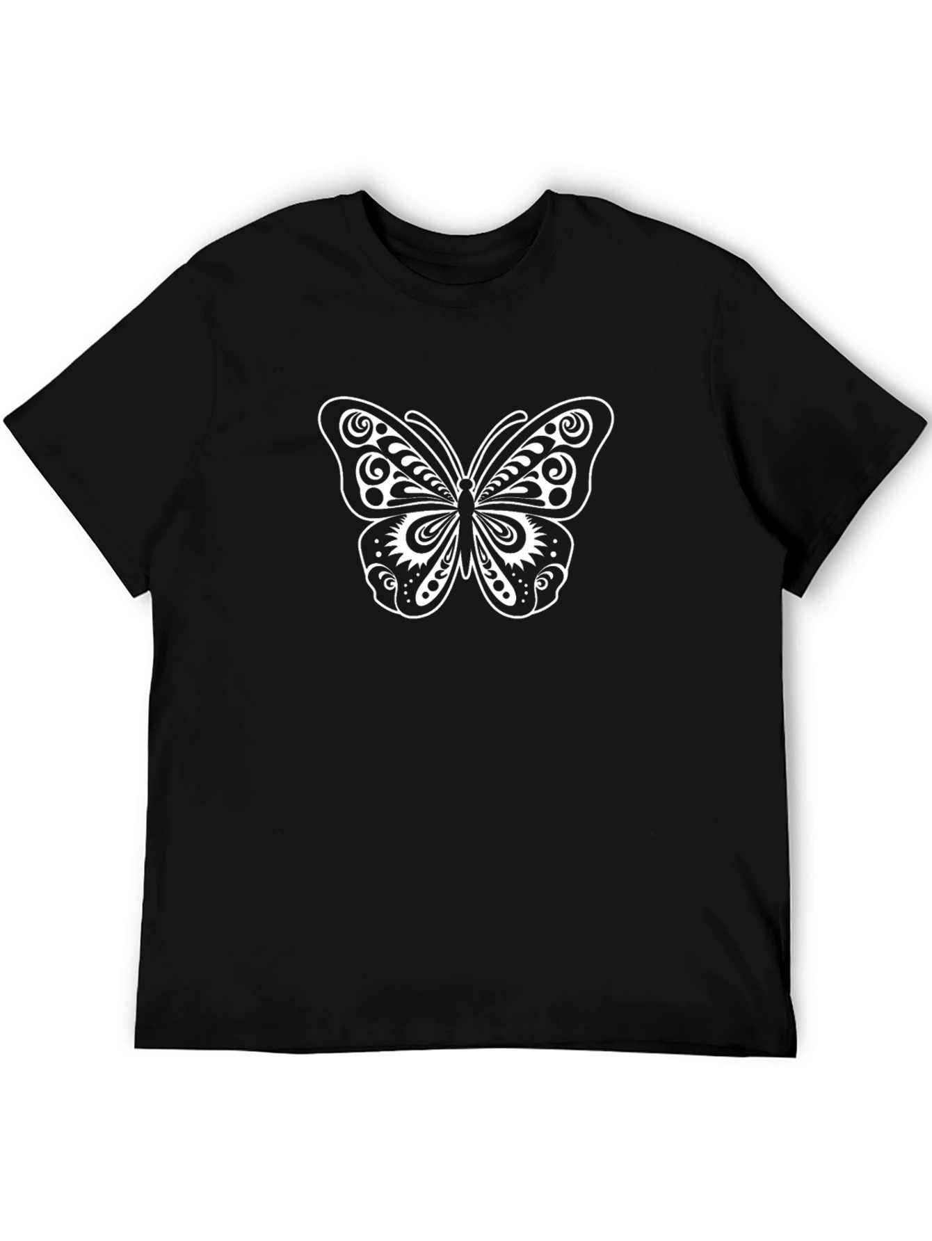 Butterfly Graphic T-Shirt - Black Cotton Tee