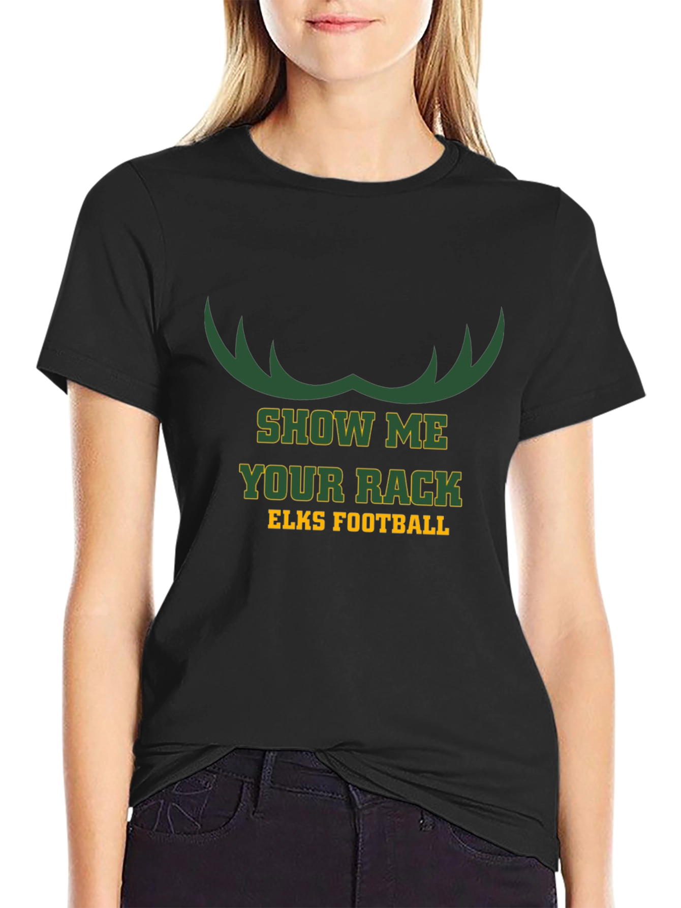 Show Me Your Rack Elks Football T-Shirt