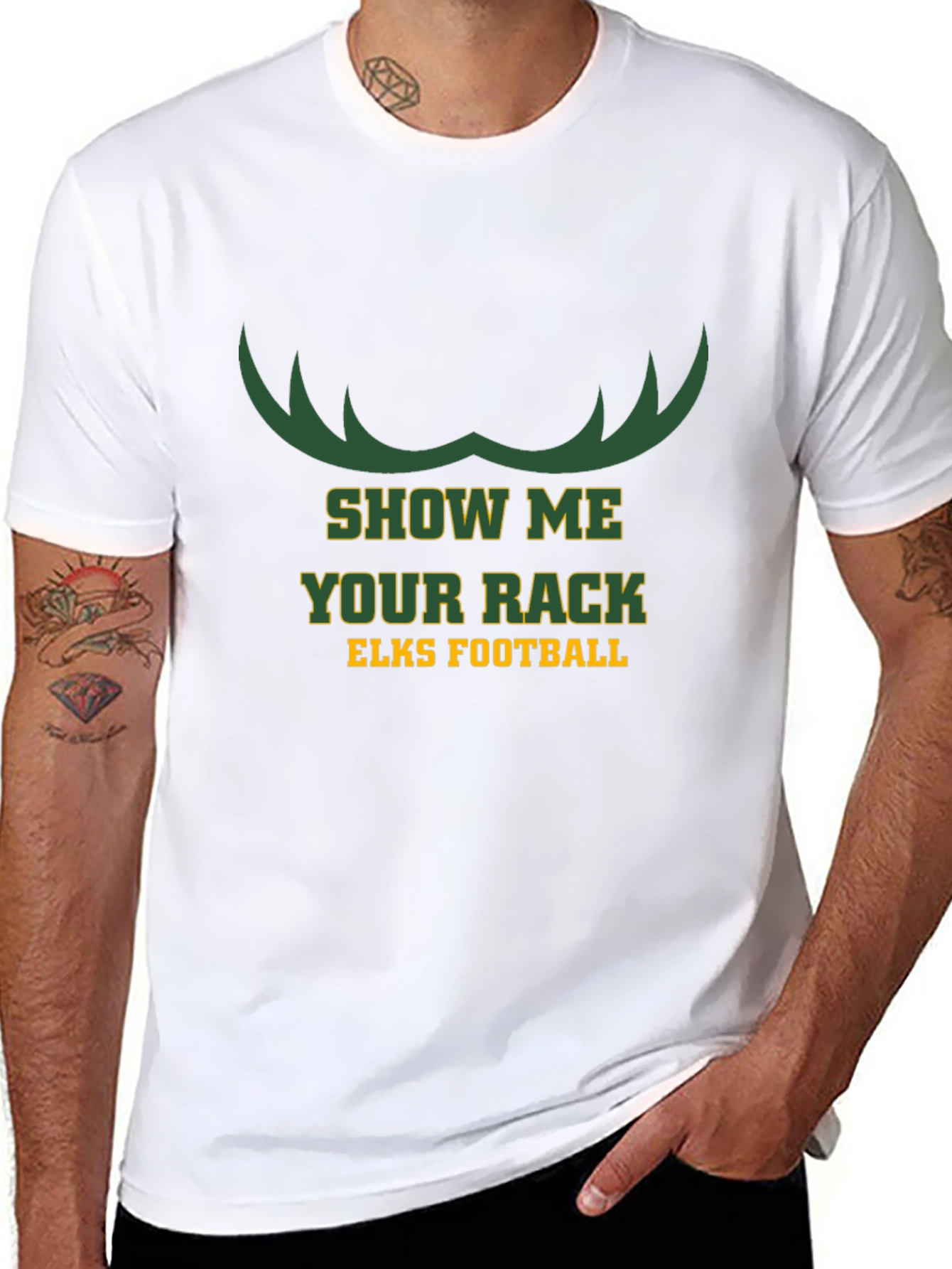Show Me Your Rack Elks Football T-Shirt