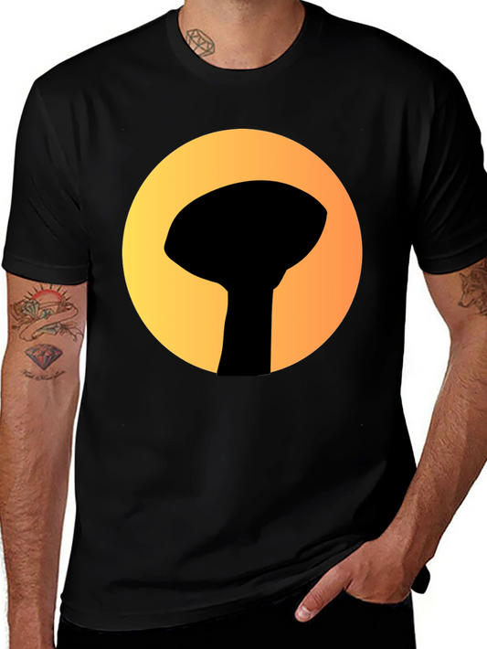 Graphic Tee: Silhouette Water Tower Art T-Shirt