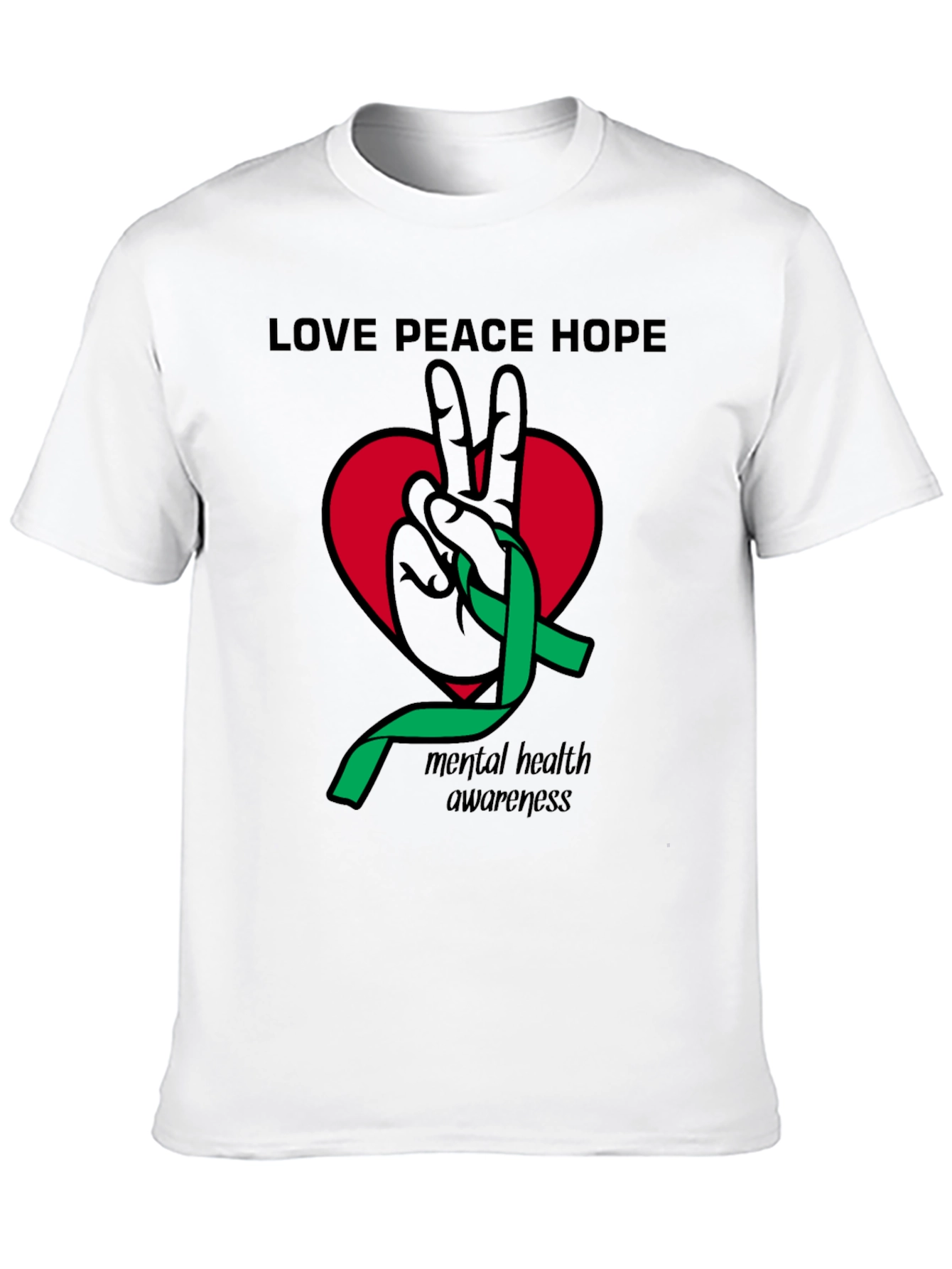 Love Peace Hope Mental Health Awareness T-Shirt