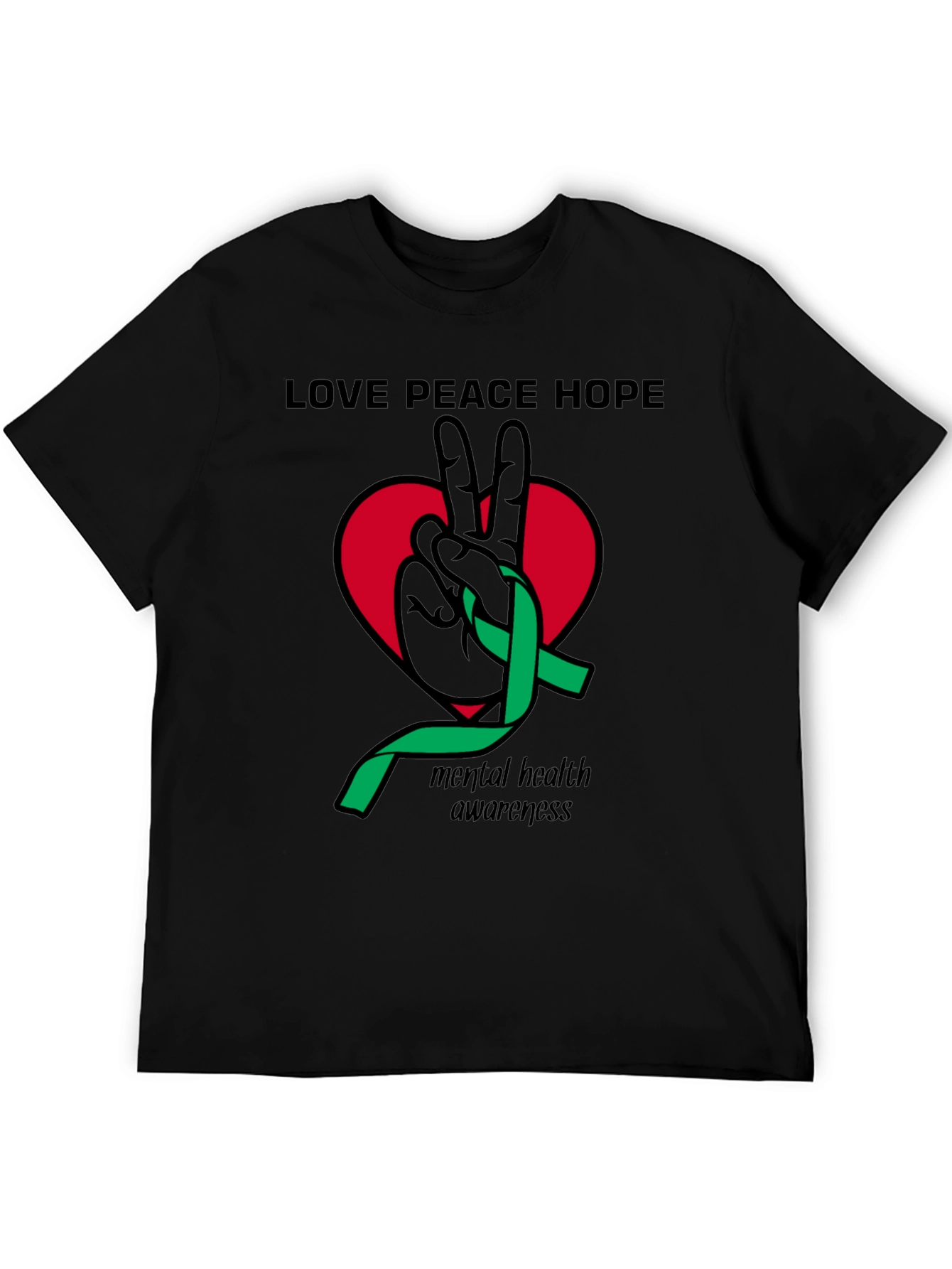 Love Peace Hope Mental Health Awareness T-Shirt