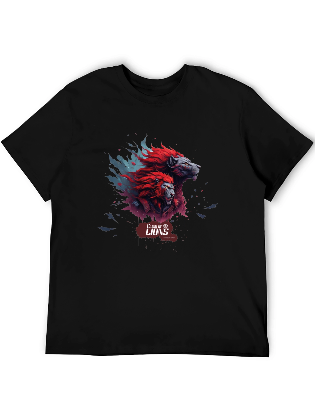 Clash of Lions Graphic Tee - Black