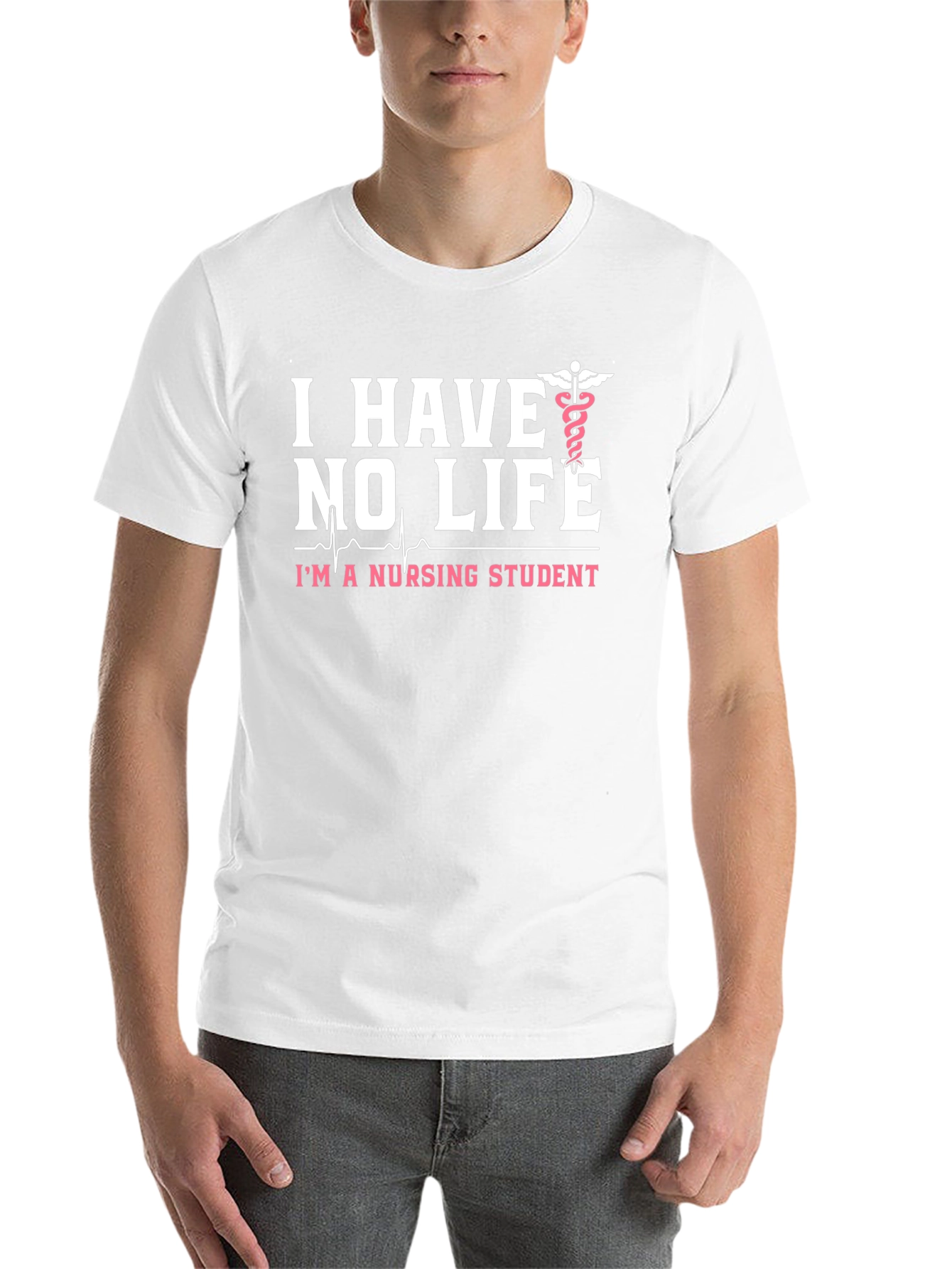 I Have No Life Nursing Student Black T-Shirt