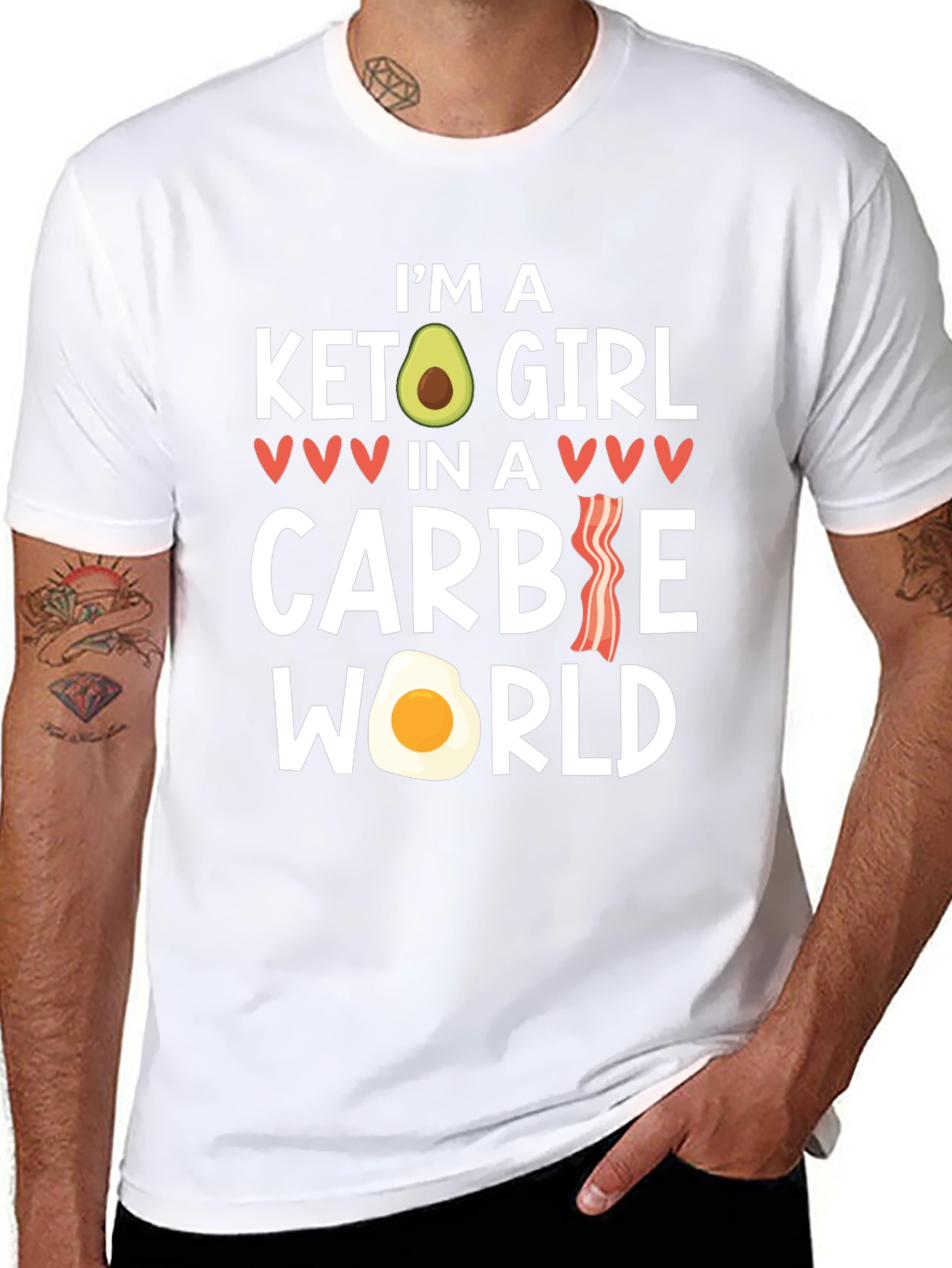 Keto Girl in a Carbie World Graphic T-Shirt